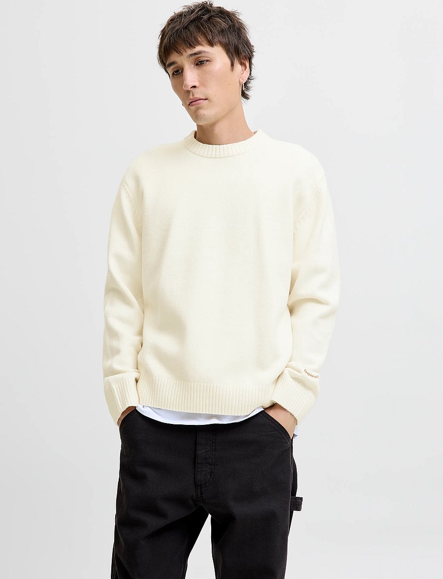 Jack & Jones - JORNORREBRO KNIT CREW NECK SN - sea salt - 0