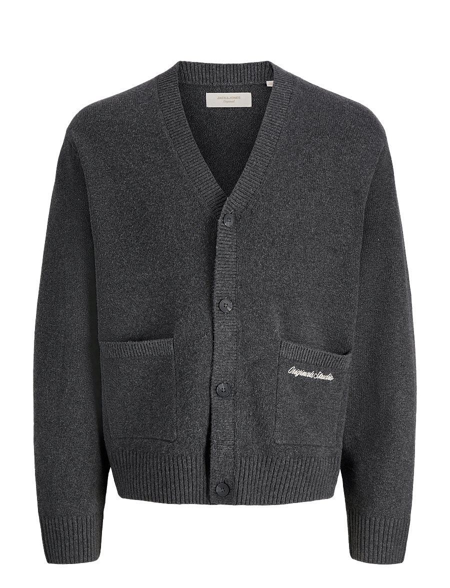 Jack & Jones - JORNORREBRO KNIT CARDIGAN LN - strickjacken - dark grey melange - 1