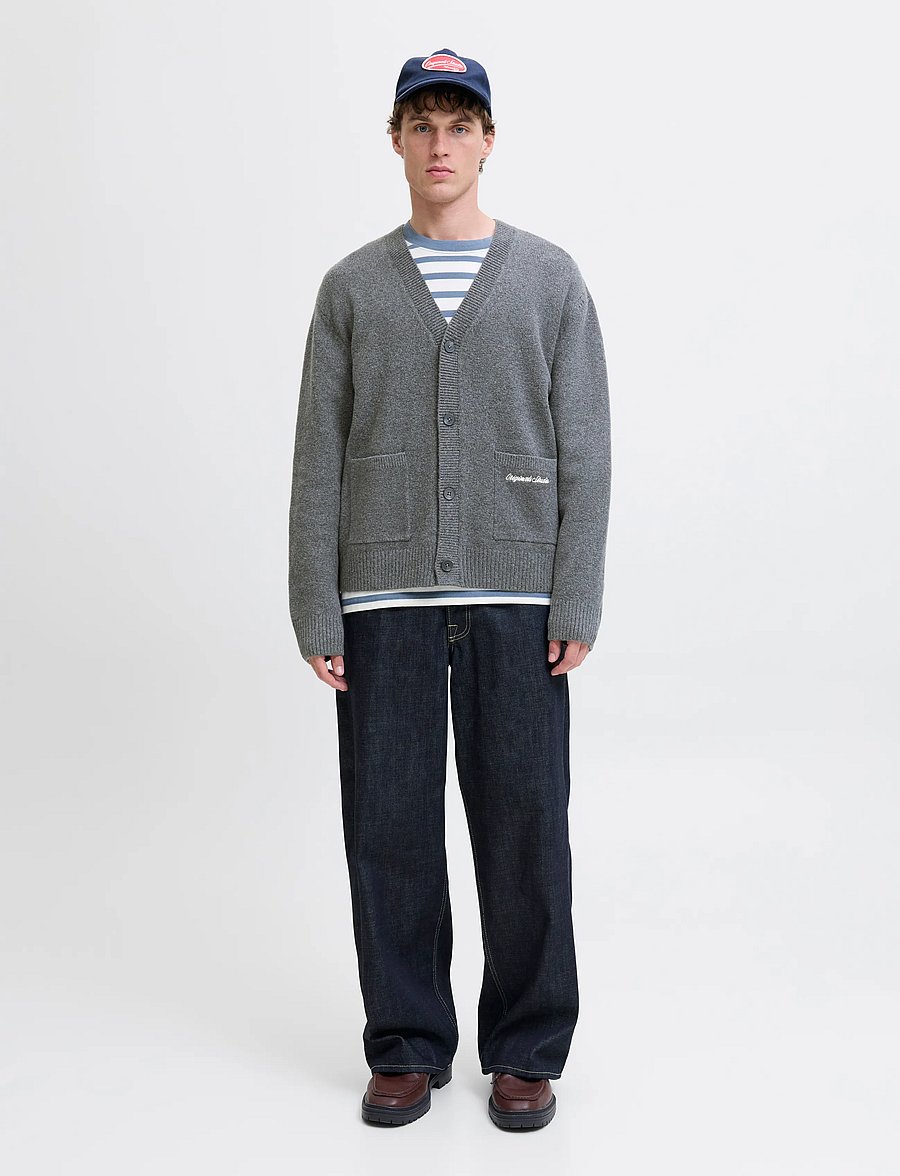 Jack & Jones - JORNORREBRO KNIT CARDIGAN LN - strickjacken - dark grey melange - 3