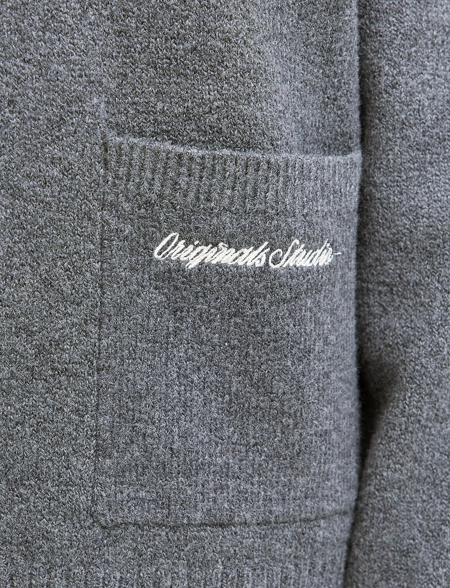 Jack & Jones - JORNORREBRO KNIT CARDIGAN LN - strickjacken - dark grey melange - 5