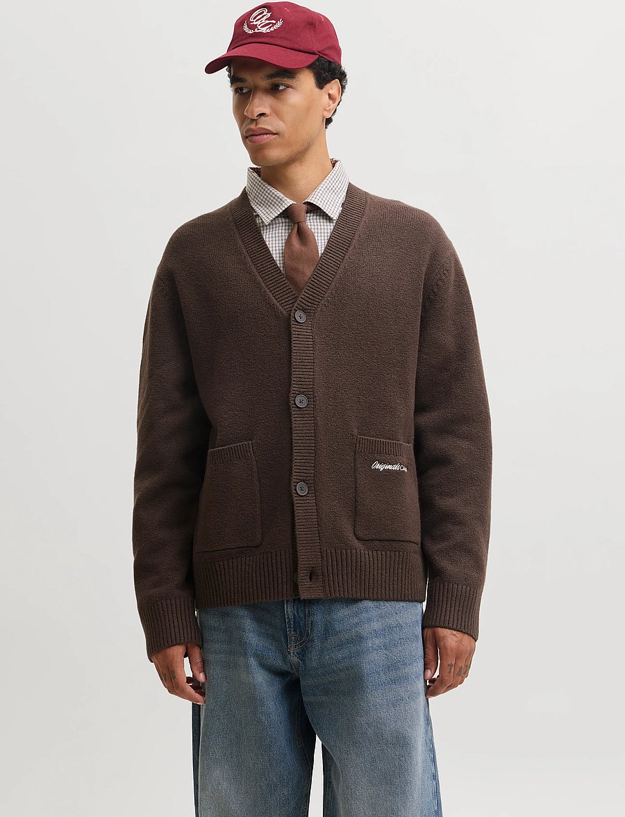 Jack & Jones - JORNORREBRO KNIT CARDIGAN LN - strickjacken - mulch - 0