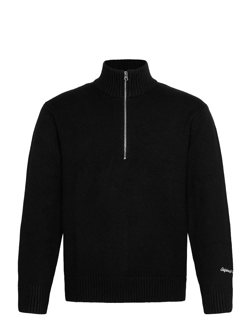 Jack & Jones - JORNORREBRO KNIT HALF ZIP SN - pullover mit halbem reißverschluss - black - 1