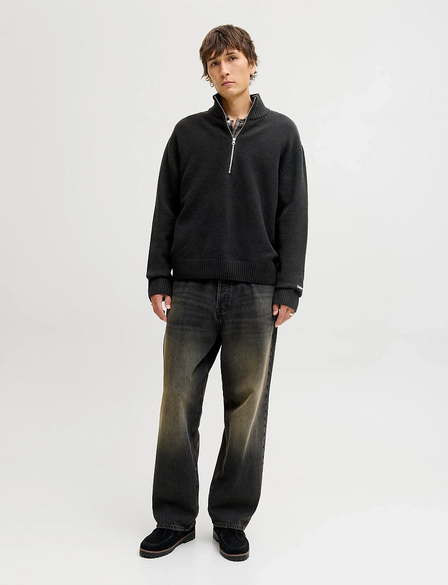 Jack & Jones - JORNORREBRO KNIT HALF ZIP SN - half zip-tröjor - black - 4