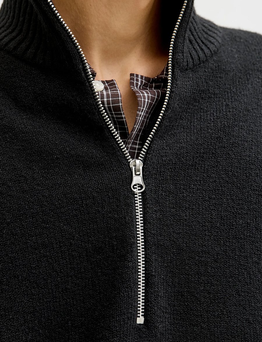 Jack & Jones - JORNORREBRO KNIT HALF ZIP SN - half zip-tröjor - black - 5