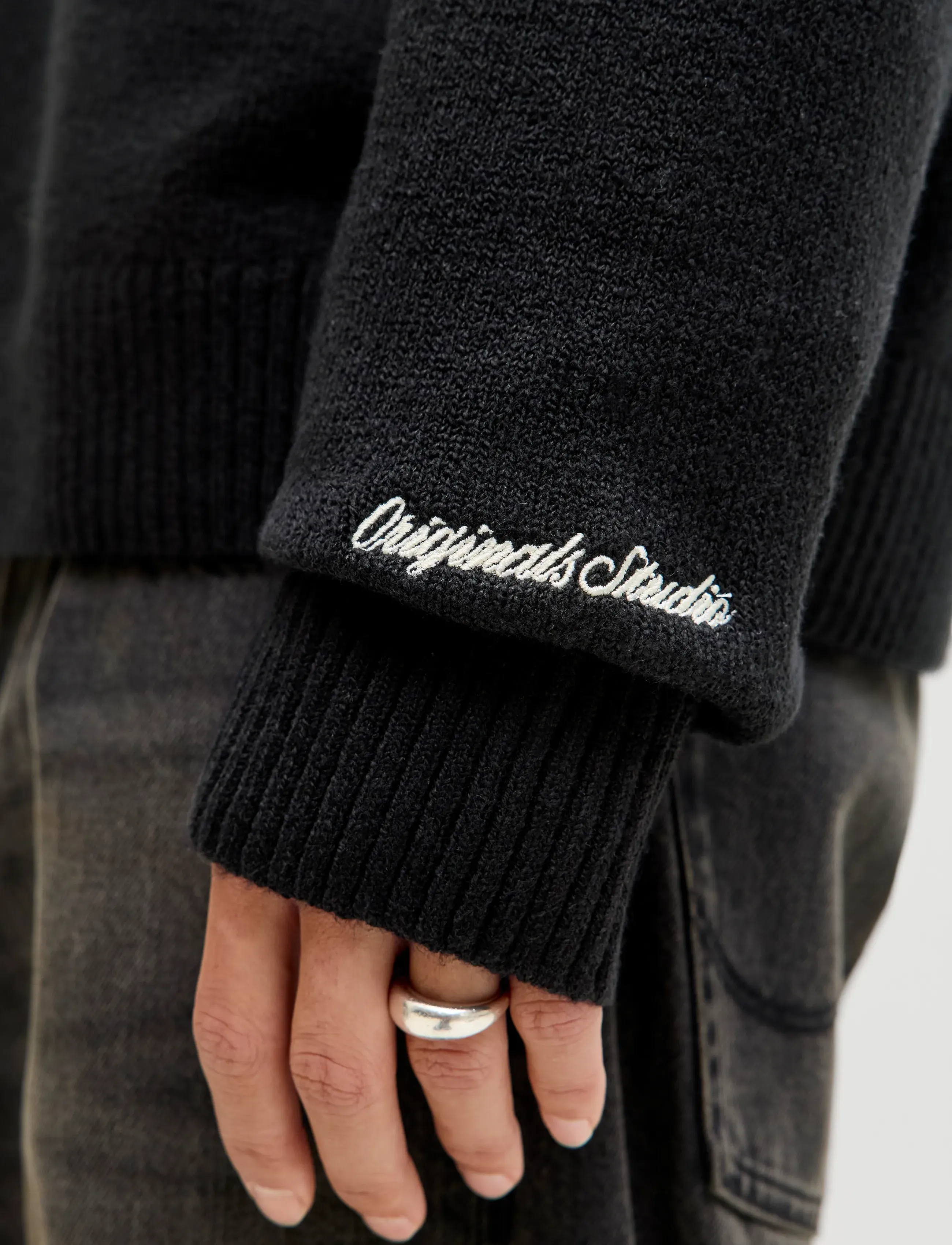 Jack & Jones JORNORREBRO KNIT HALF ZIP SN - Strickmode - BLACK / black