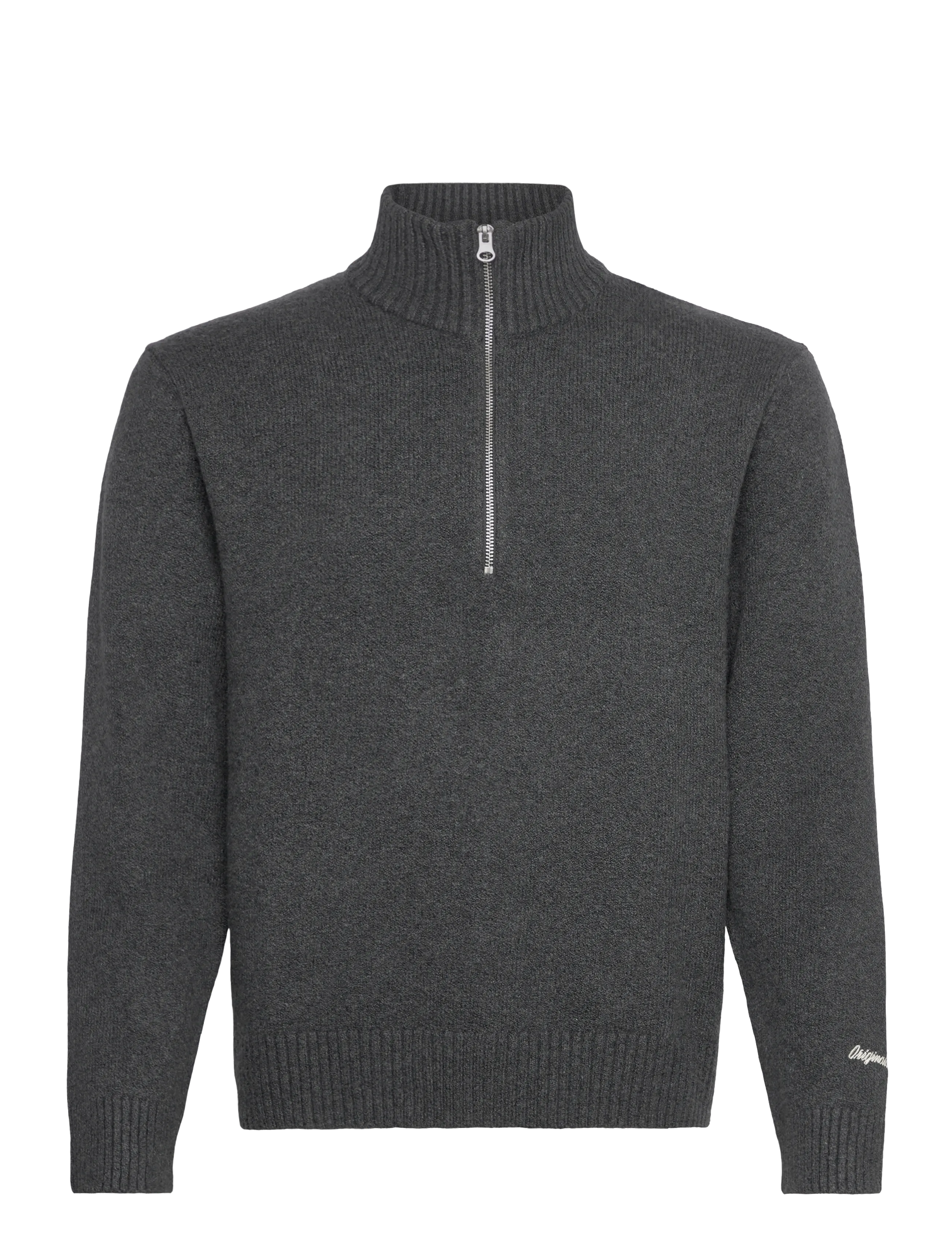 Jack & Jones JORNORREBRO KNIT HALF ZIP SN - Strik - DARK GREY MELANGE / grey