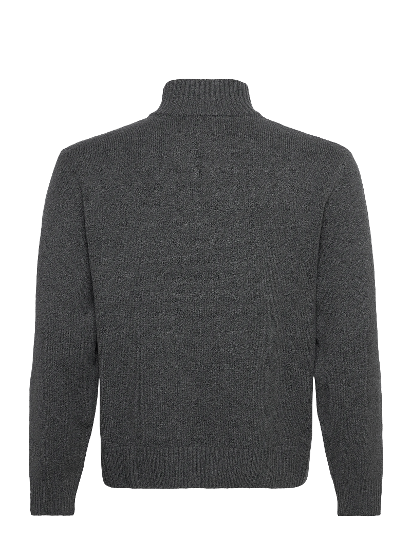 Jack & Jones - JORNORREBRO KNIT HALF ZIP SN - half zip jumpers - dark grey melange - 2