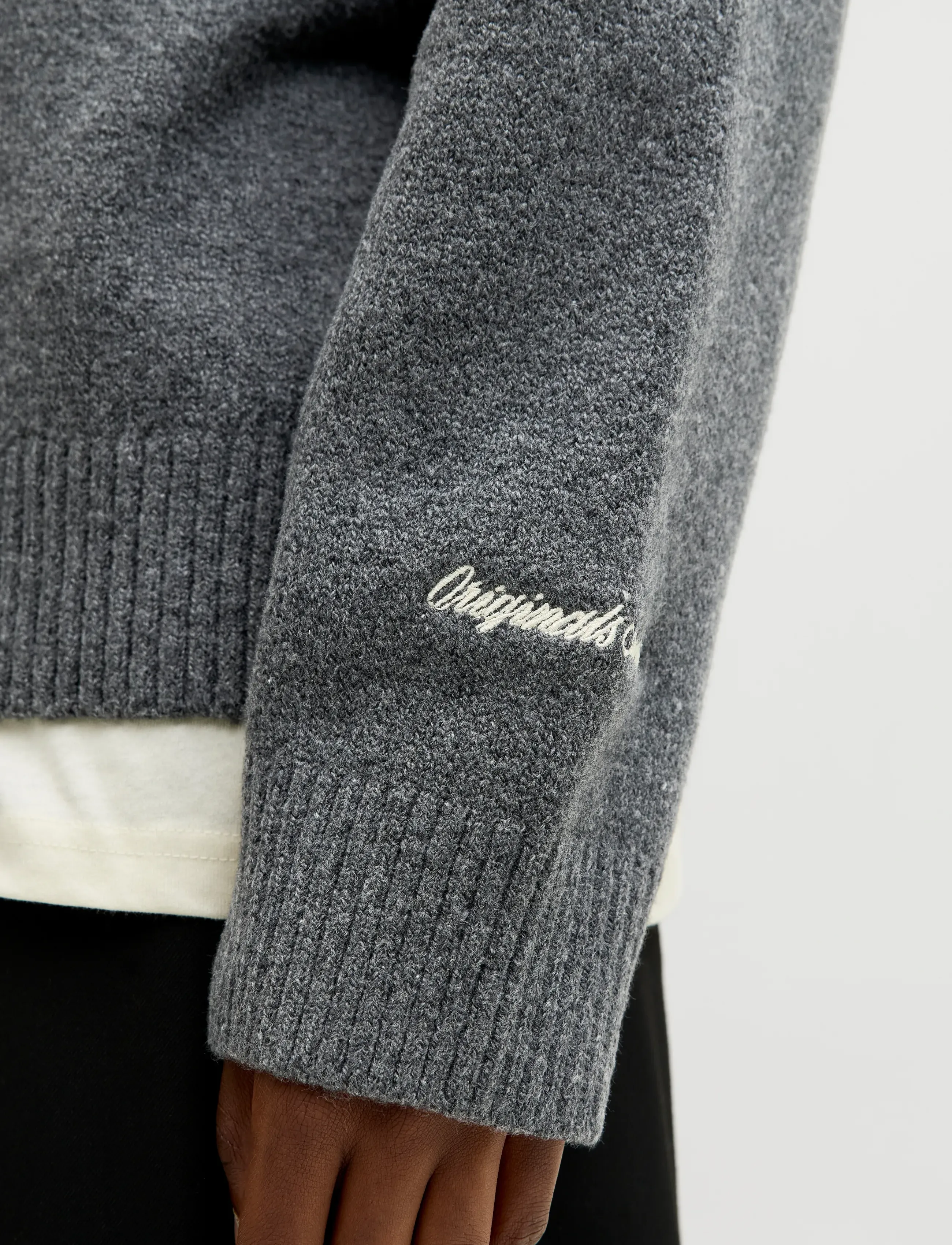 Jack & Jones JORNORREBRO KNIT HALF ZIP SN - Kleidung - DARK GREY MELANGE / grey