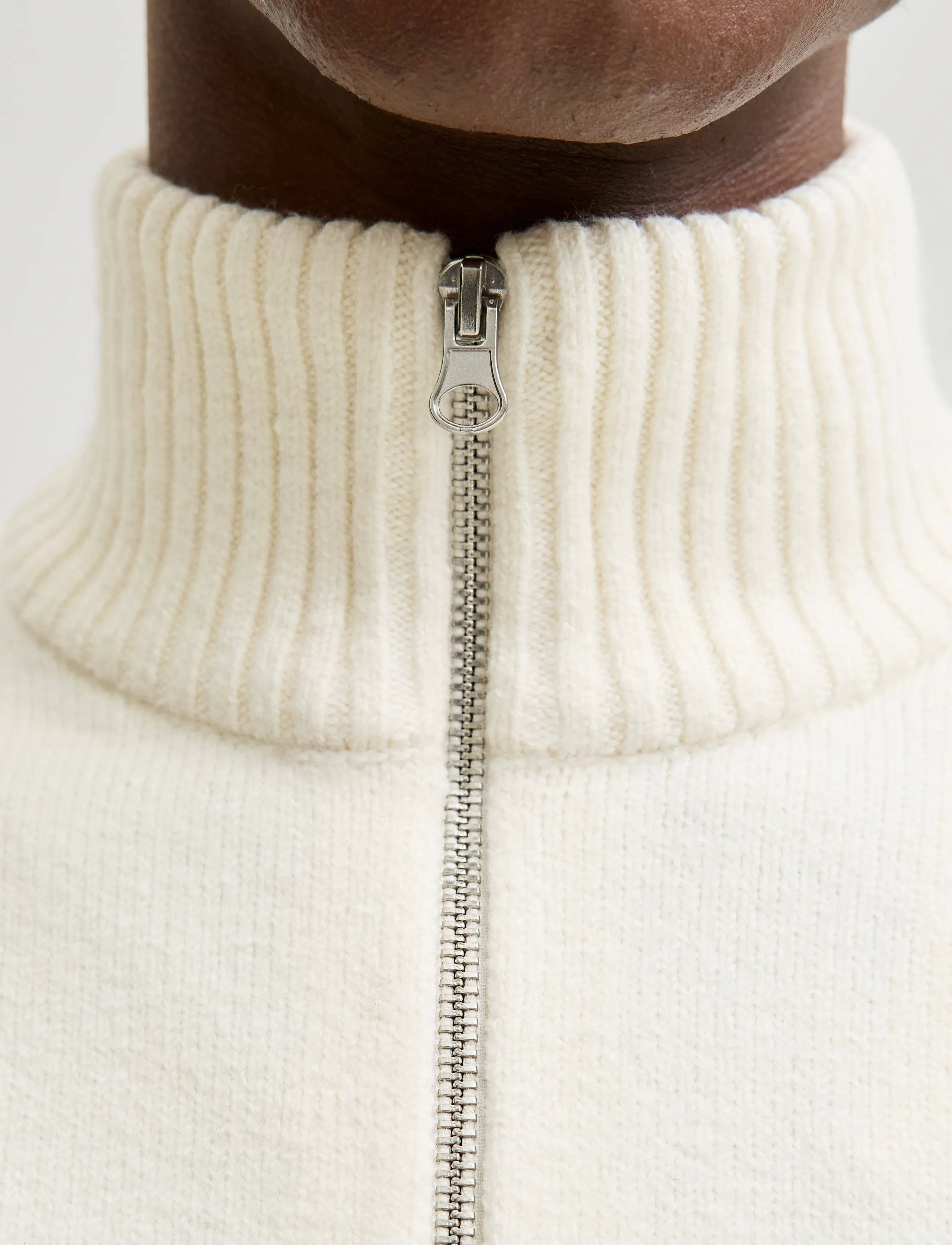 Jack & Jones - JORNORREBRO KNIT HALF ZIP SN - halfzip strik - sea salt - 4