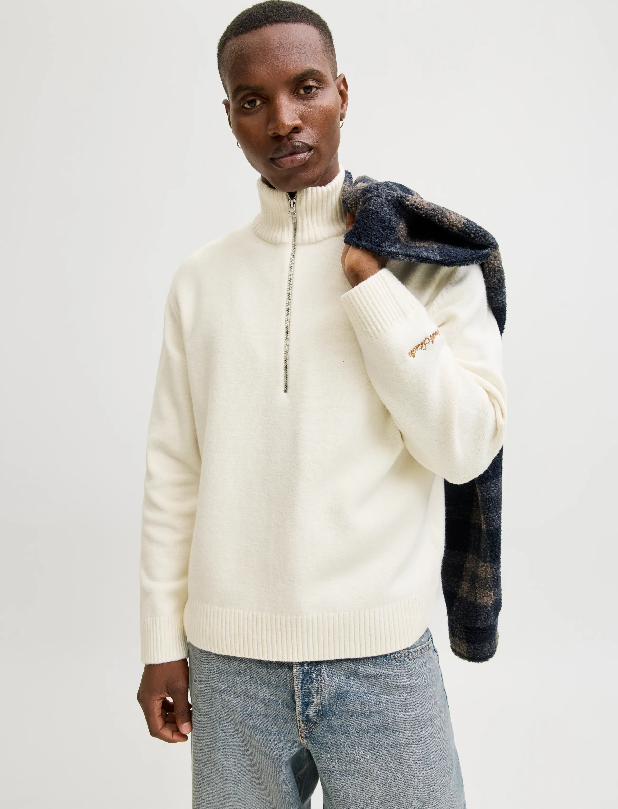 Jack & Jones - JORNORREBRO KNIT HALF ZIP SN - halfzip strik - sea salt - 5