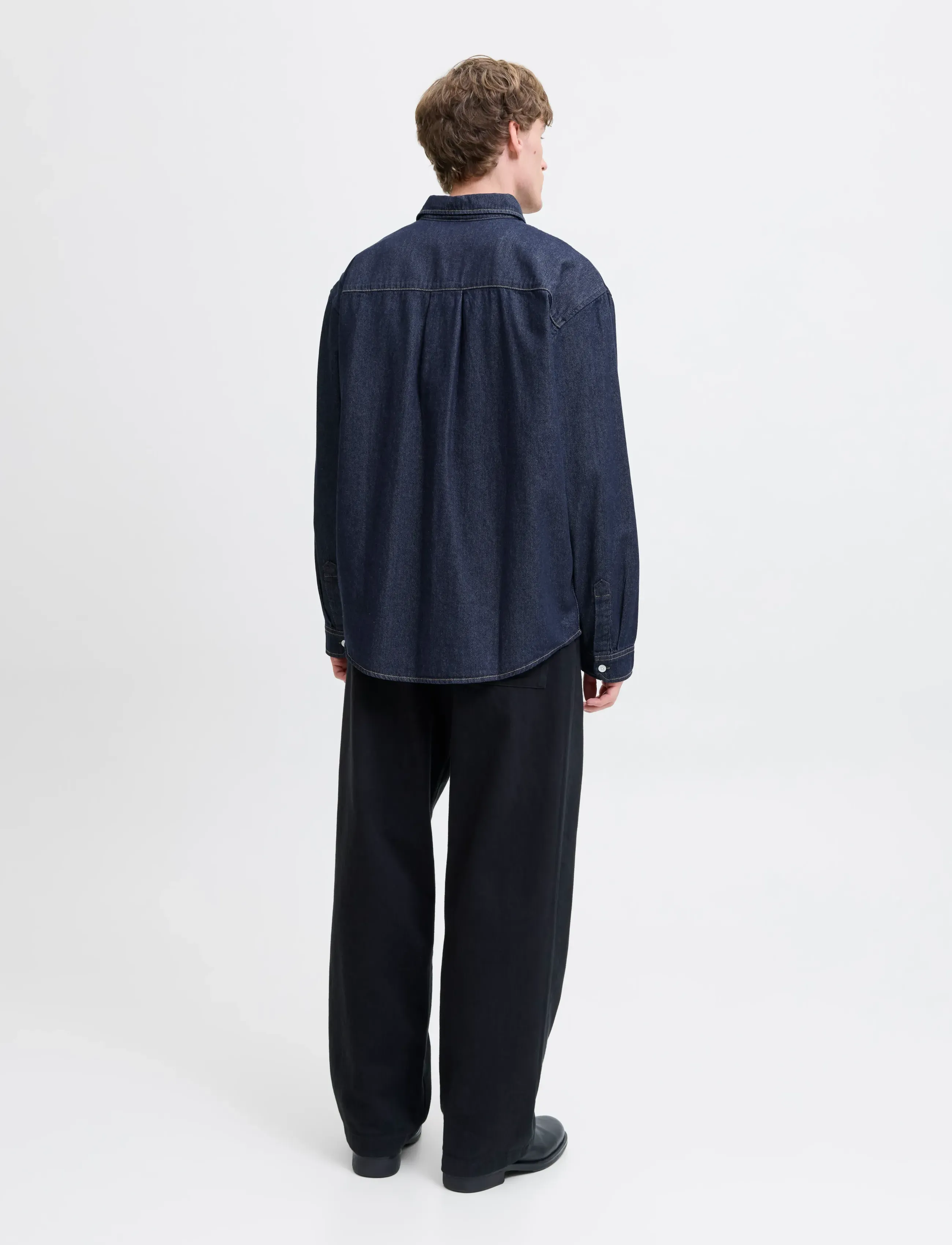 Jack & Jones - JORNORREBRO DENIM SHIRT LS SN - denimowe koszulki - dark blue denim - 3