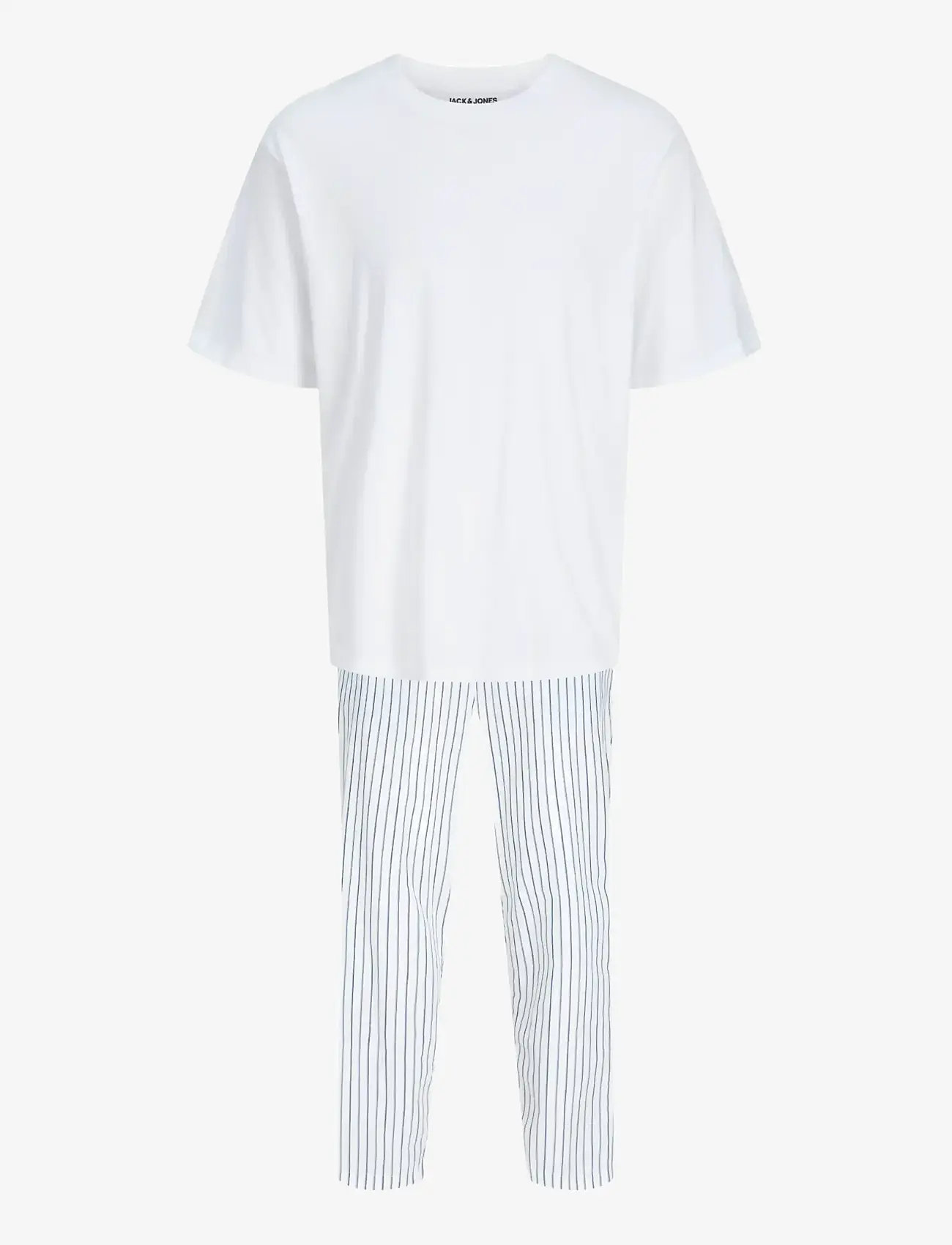 Jack & Jones - JACFLORENCE SS TEE AND PANTS SET W - nattøj sæt - bright white - 1