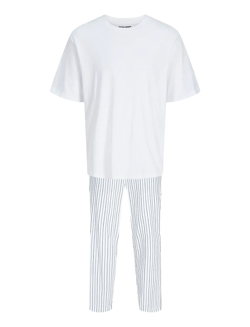 Jack & Jones - JACFLORENCE SS TEE AND PANTS SET W - pyjamasset - bright white - 1