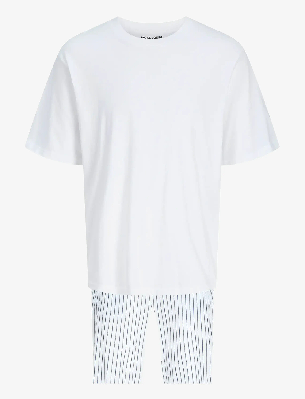 Jack & Jones - JACFLORENCE SS TEE AND PANTS SET W - nattøj sæt - bright white - 2