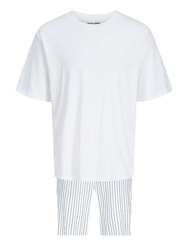 Jack & Jones - JACFLORENCE SS TEE AND PANTS SET W - pyjamasset - bright white - 2