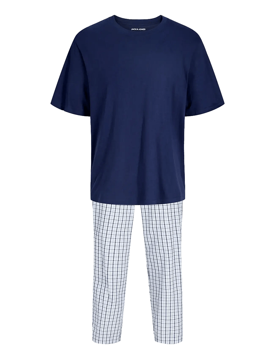 Jack & Jones - JACFLORENCE SS TEE AND PANTS SET W - pyjamasets - ocean cavern - 1