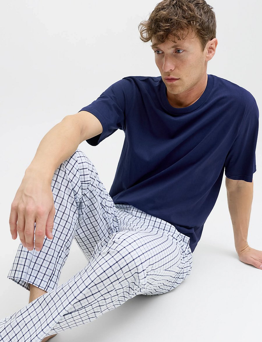 Jack & Jones - JACFLORENCE SS TEE AND PANTS SET W - pyjamasets - ocean cavern - 5