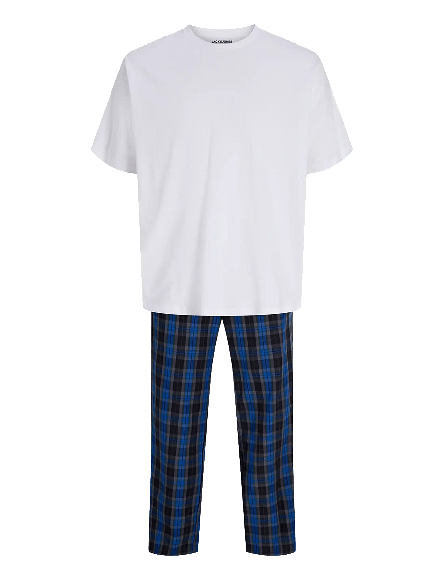 Jack & Jones - JACFLORENCE SS TEE AND PANTS SET W - pidžaamakomplektid - white - 0