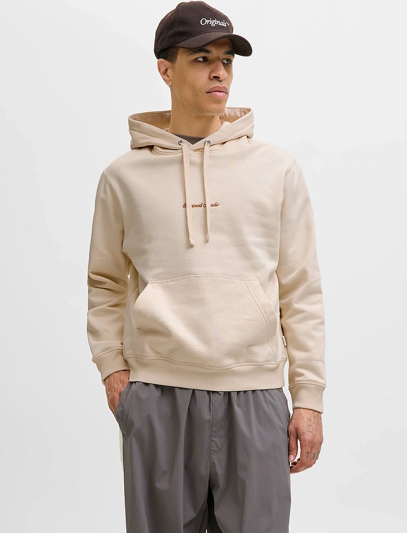 Jack & Jones - JORNORREBRO EMB SWEAT HOOD NOOS - hupparit - antique white - 0