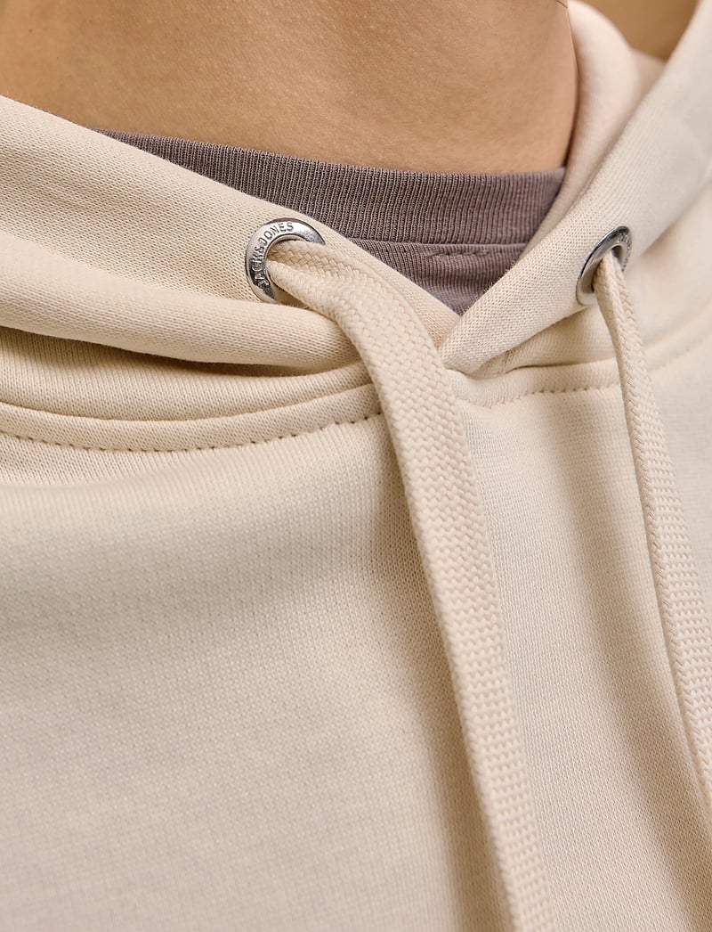 Jack & Jones - JORNORREBRO EMB SWEAT HOOD NOOS - hupparit - antique white - 4