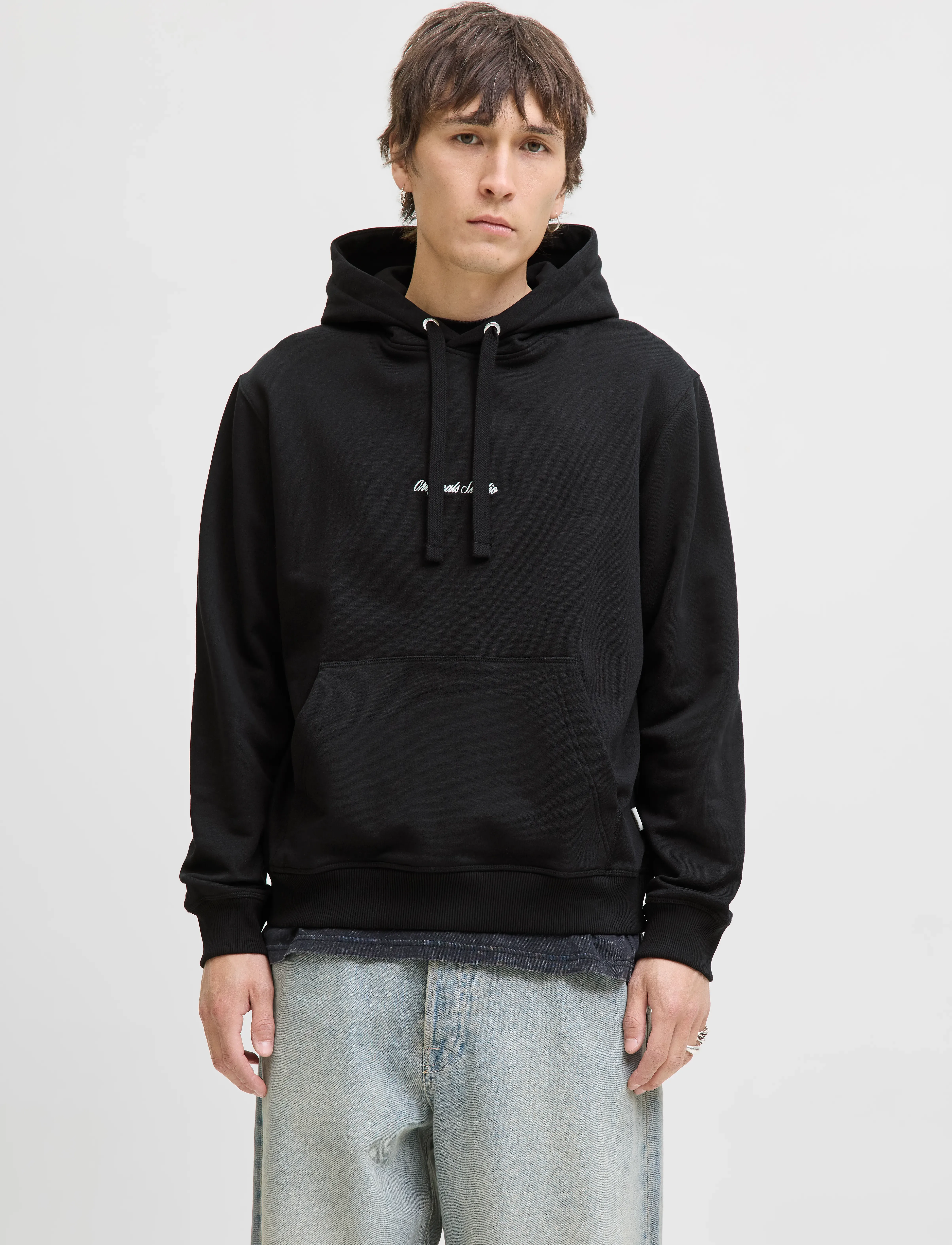 Jack & Jones JORNORREBRO EMB SWEAT HOOD NOOS - Kapuzenpullover - BLACK / black