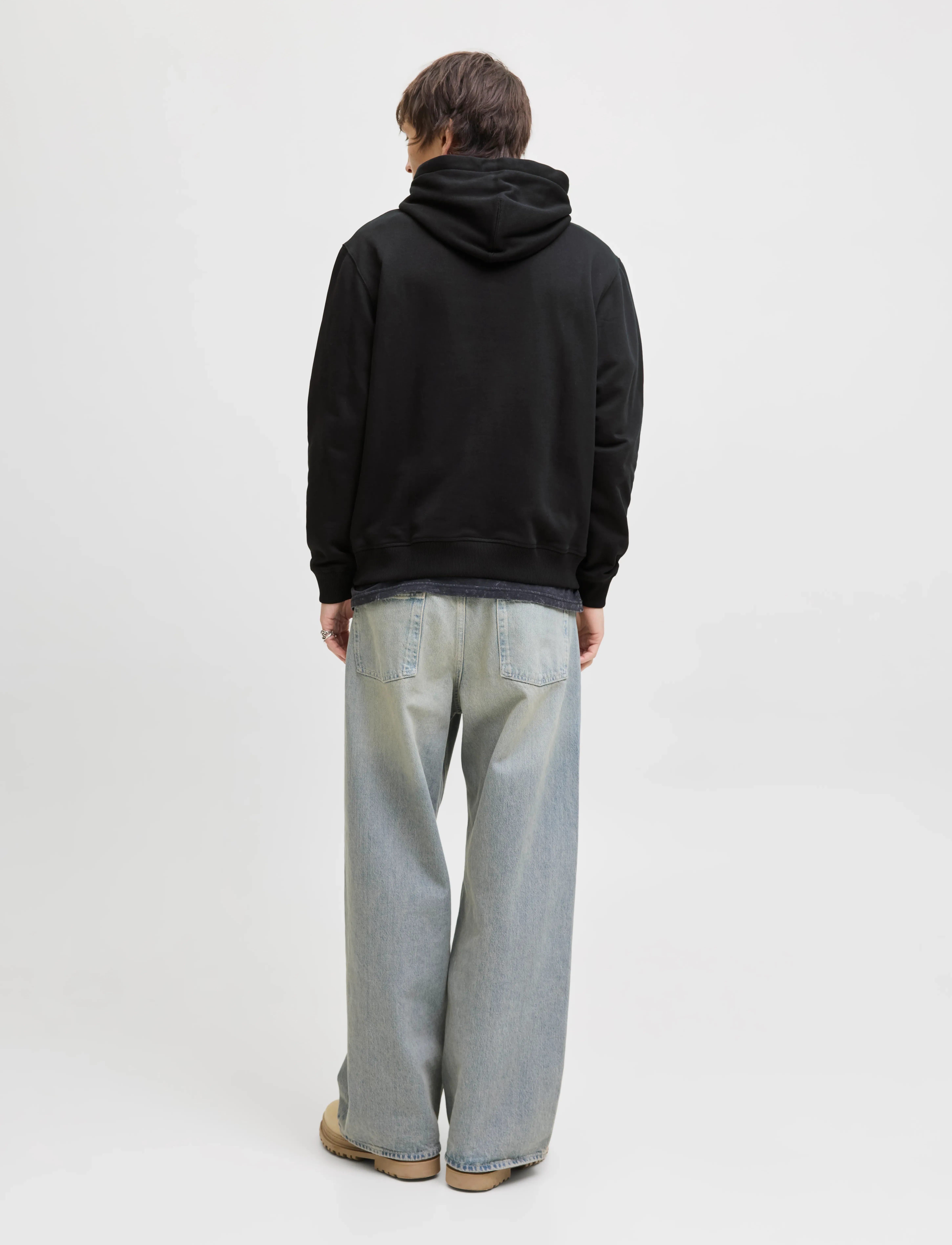 Jack & Jones - JORNORREBRO EMB SWEAT HOOD NOOS - hoodies - black - 2
