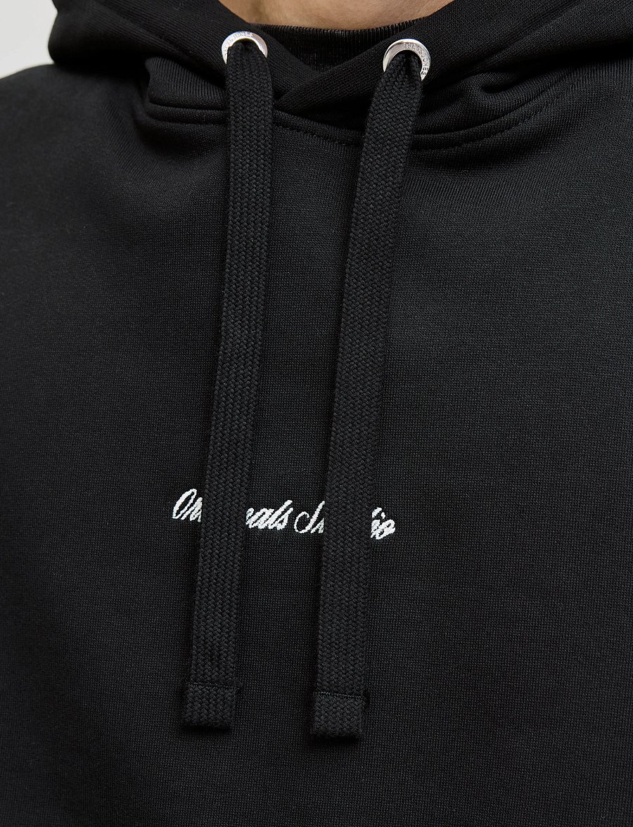 Jack & Jones - JORNORREBRO EMB SWEAT HOOD NOOS - hoodies - black - 4
