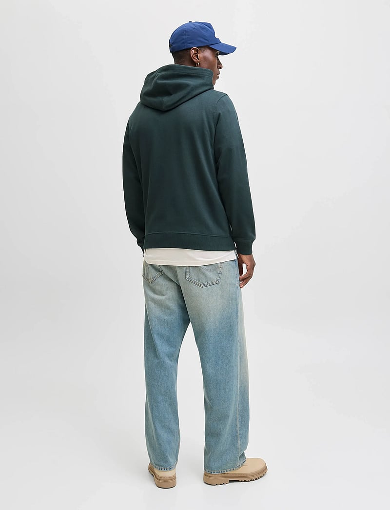 Jack & Jones - JORNORREBRO EMB SWEAT HOOD NOOS - kapuutsiga dressipluusid - forest river - 2