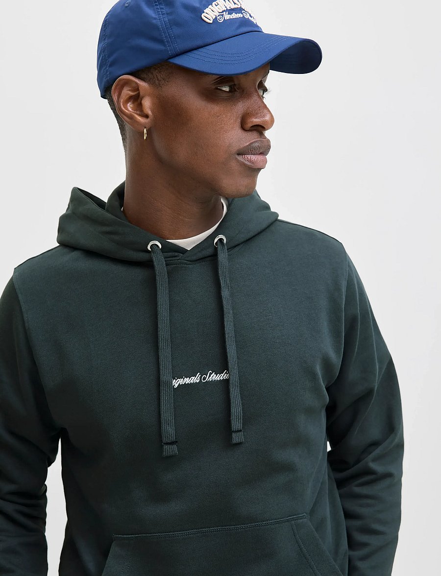 Jack & Jones - JORNORREBRO EMB SWEAT HOOD NOOS - sweats à capuche - forest river - 3