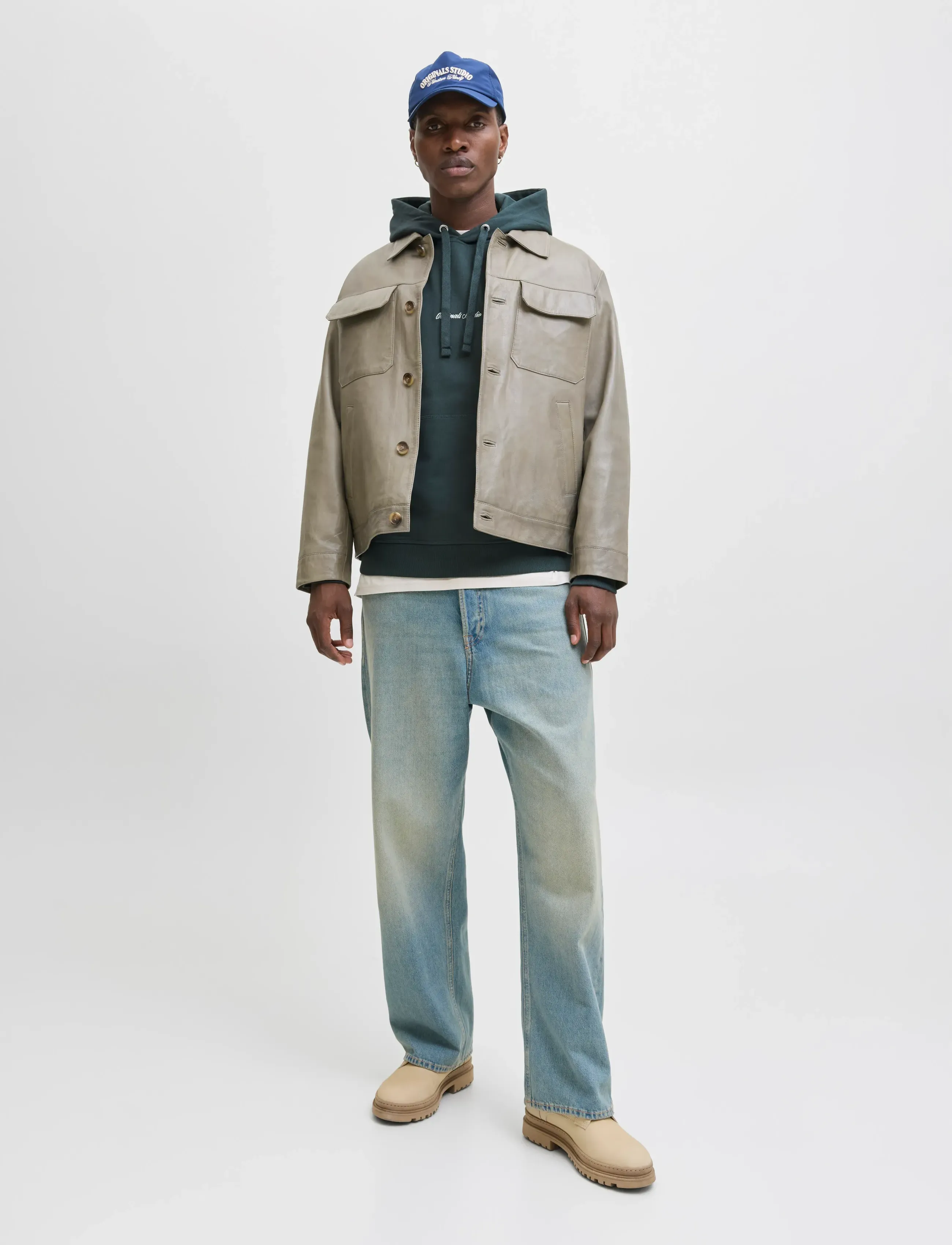 Jack & Jones - JORNORREBRO EMB SWEAT HOOD NOOS - hættetrøjer - forest river - 4