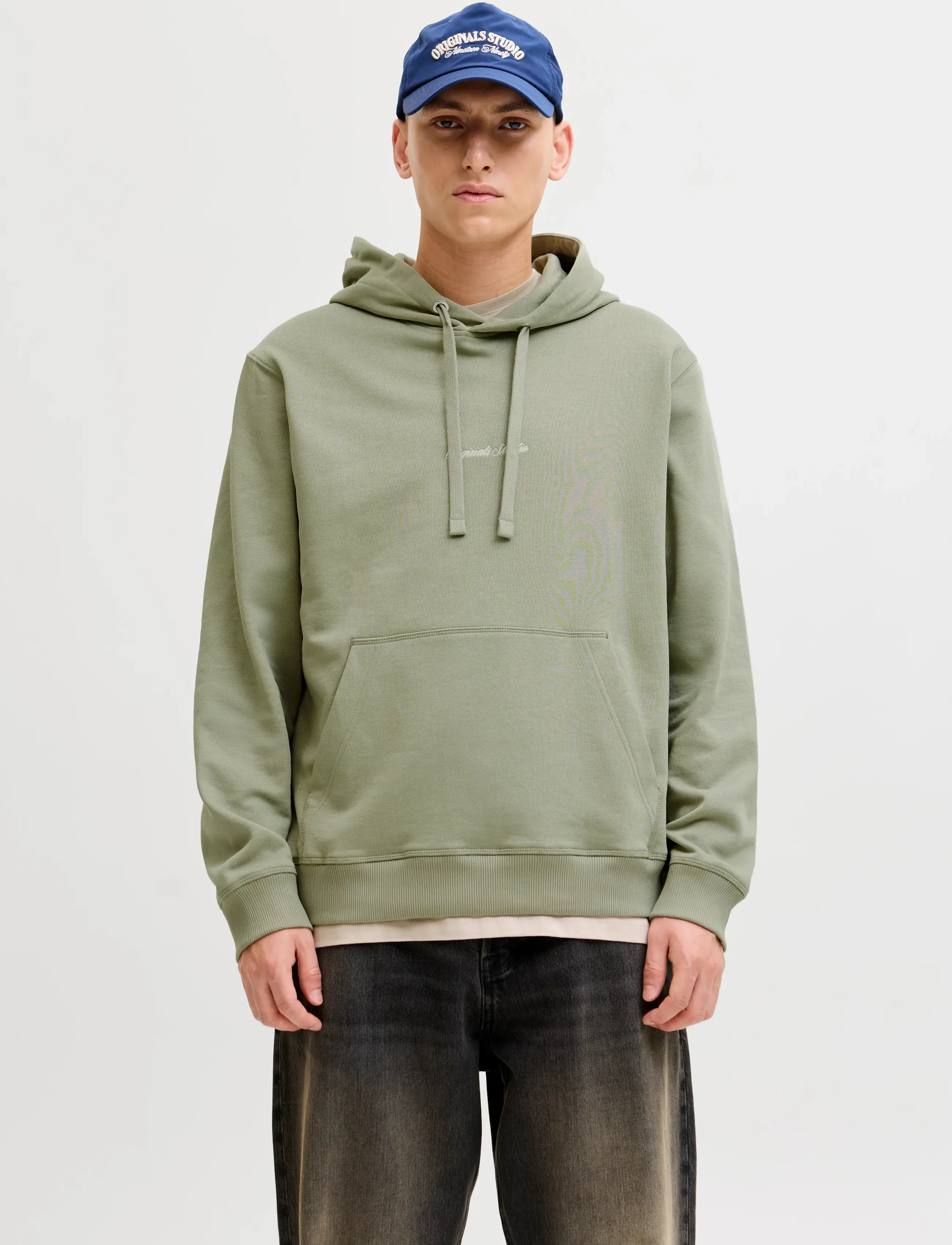 Jack & Jones JORNORREBRO EMB SWEAT HOOD NOOS - Kapuzenpullover - SEAGRASS / green