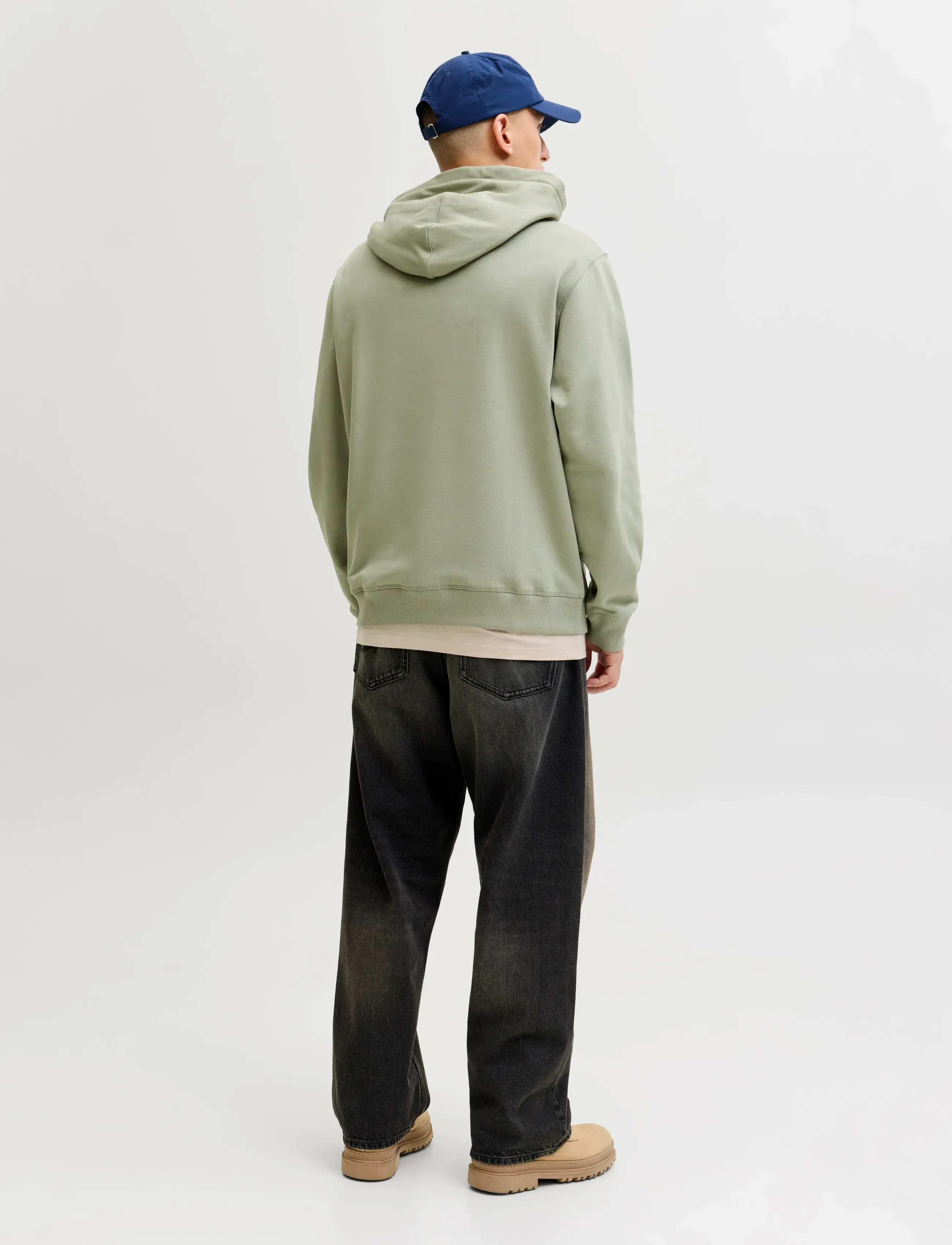Jack & Jones - JORNORREBRO EMB SWEAT HOOD NOOS - hættetrøjer - seagrass - 2
