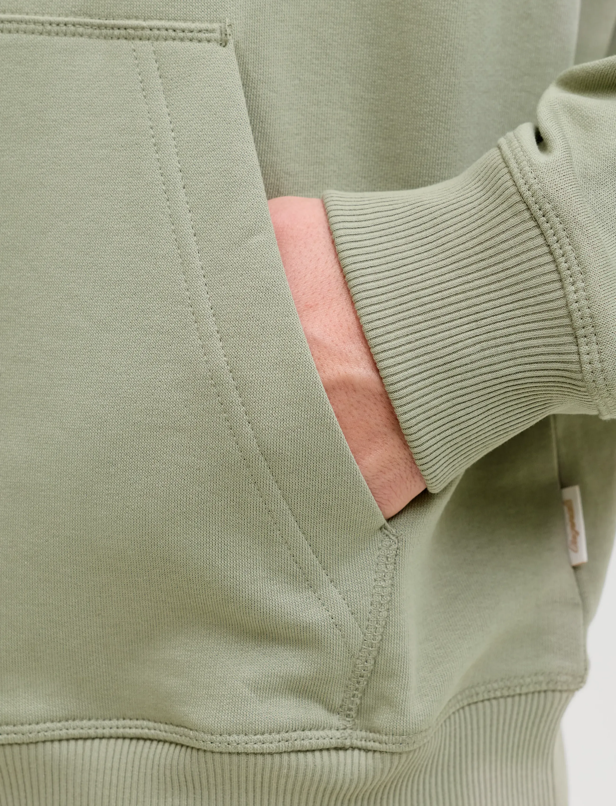 Jack & Jones - JORNORREBRO EMB SWEAT HOOD NOOS - hættetrøjer - seagrass - 4
