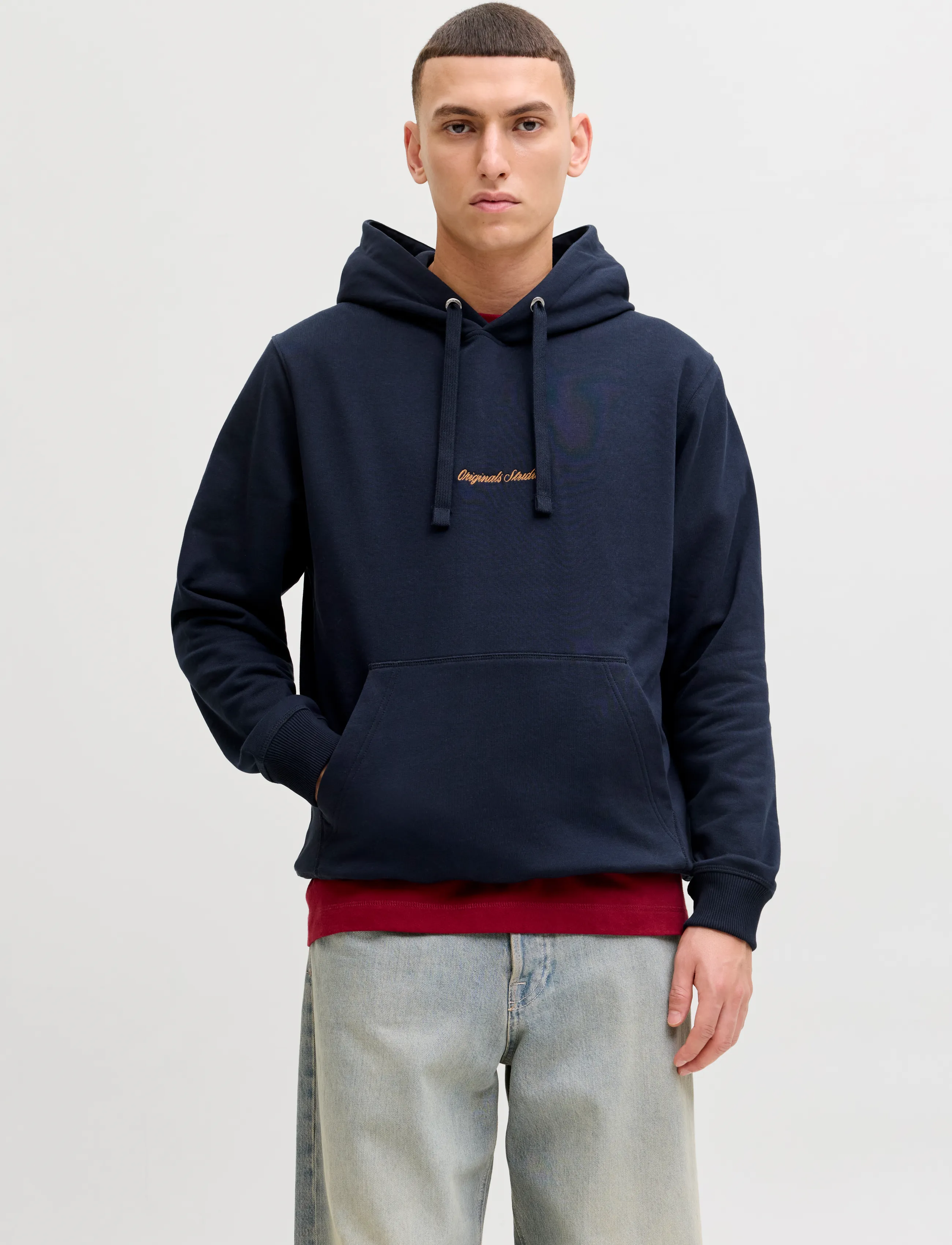 Jack & Jones JORNORREBRO EMB SWEAT HOOD NOOS - Hættetrøjer - SKY CAPTAIN / navy