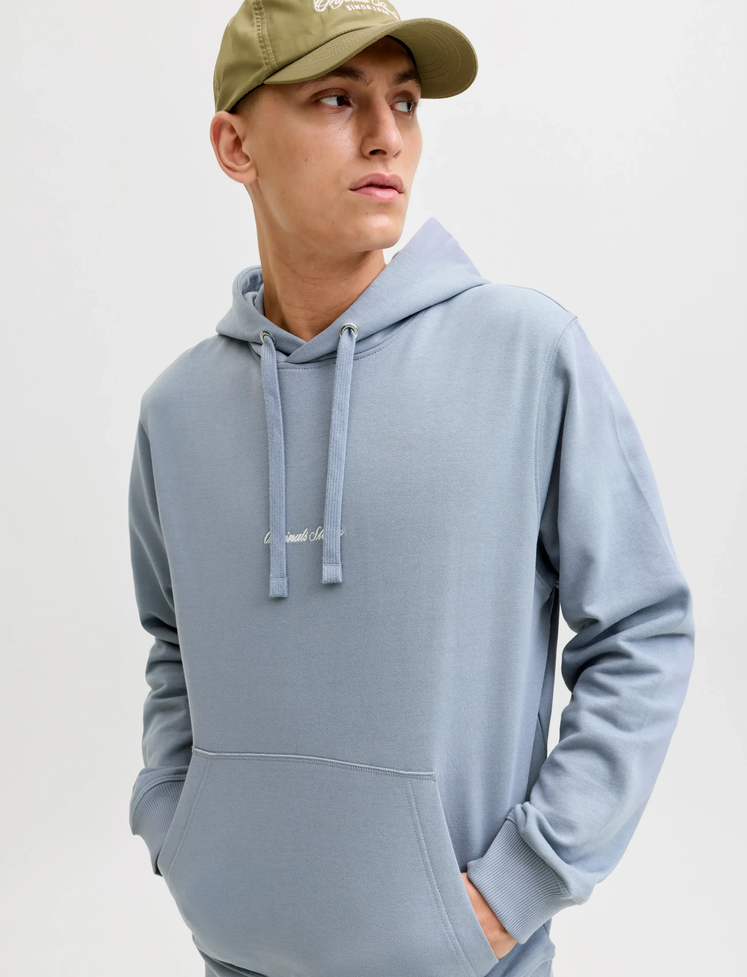 Jack & Jones - JORNORREBRO EMB SWEAT HOOD NOOS - hættetrøjer - tradewinds - 5