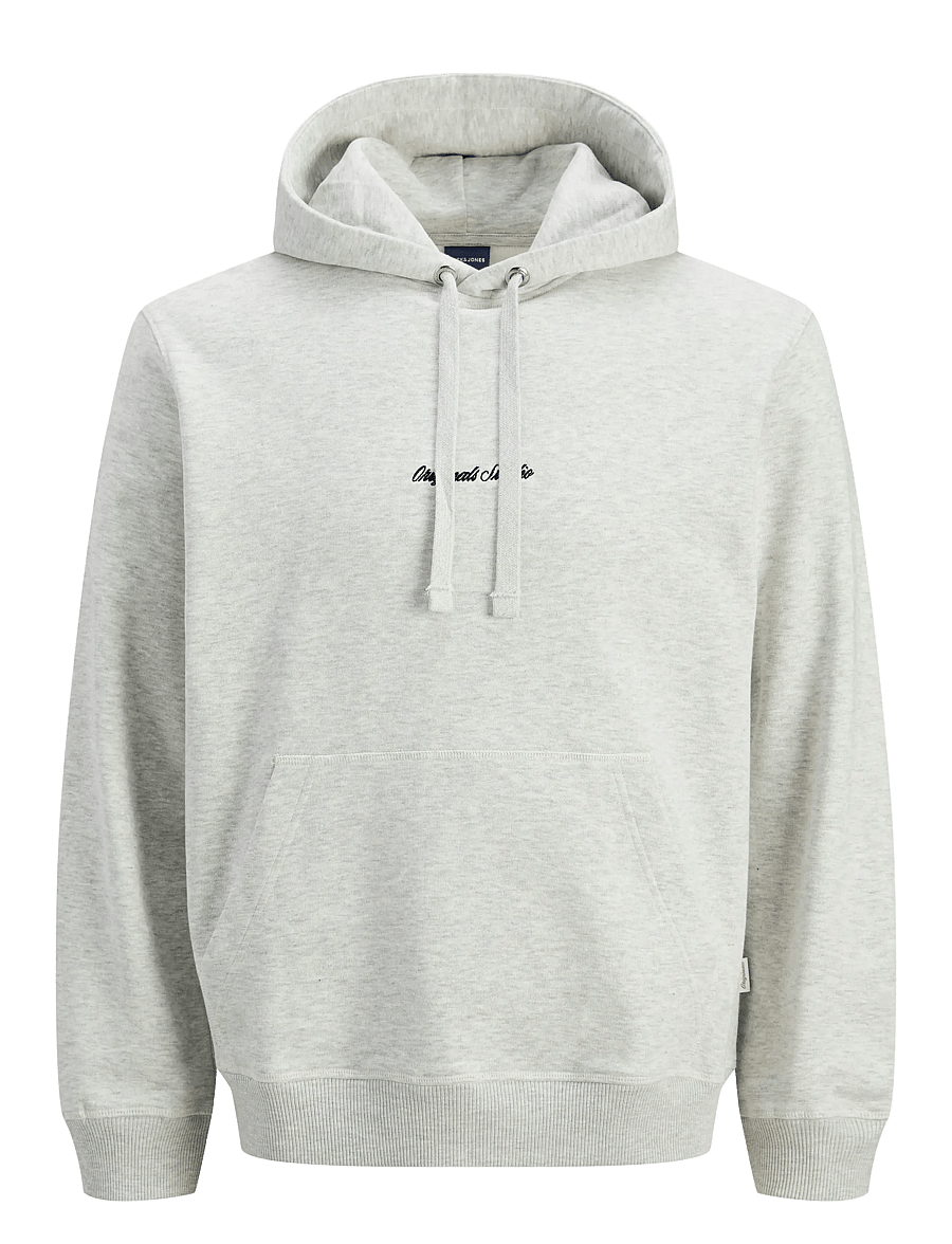 Jack & Jones - JORNORREBRO EMB SWEAT HOOD NOOS - sweats à capuche - white melange - 1