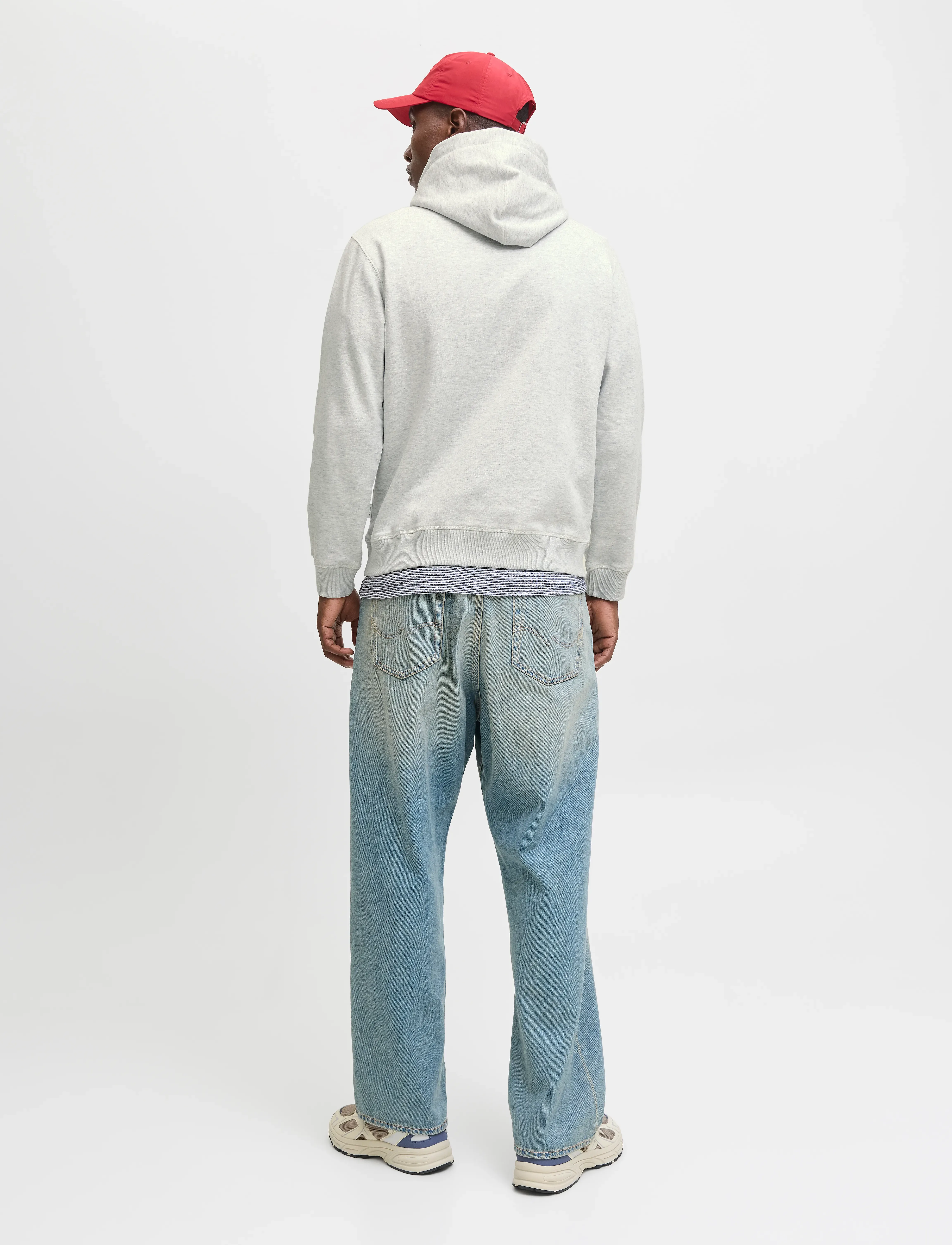 Jack & Jones - JORNORREBRO EMB SWEAT HOOD NOOS - sweats à capuche - white melange - 2