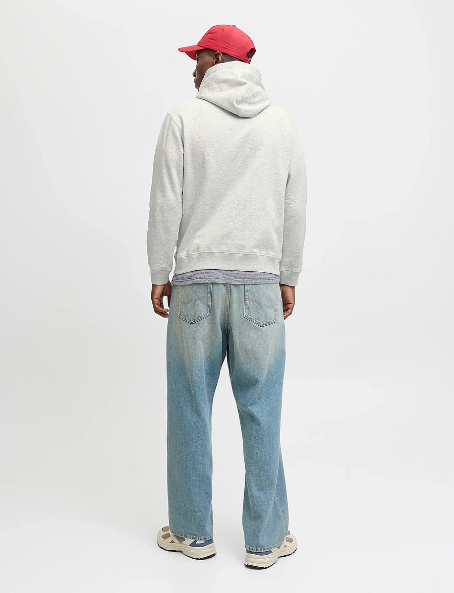 Jack & Jones - JORNORREBRO EMB SWEAT HOOD NOOS - sweats à capuche - white melange - 2