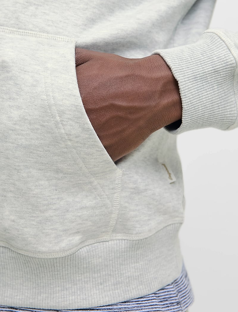 Jack & Jones - JORNORREBRO EMB SWEAT HOOD NOOS - sweats à capuche - white melange - 4