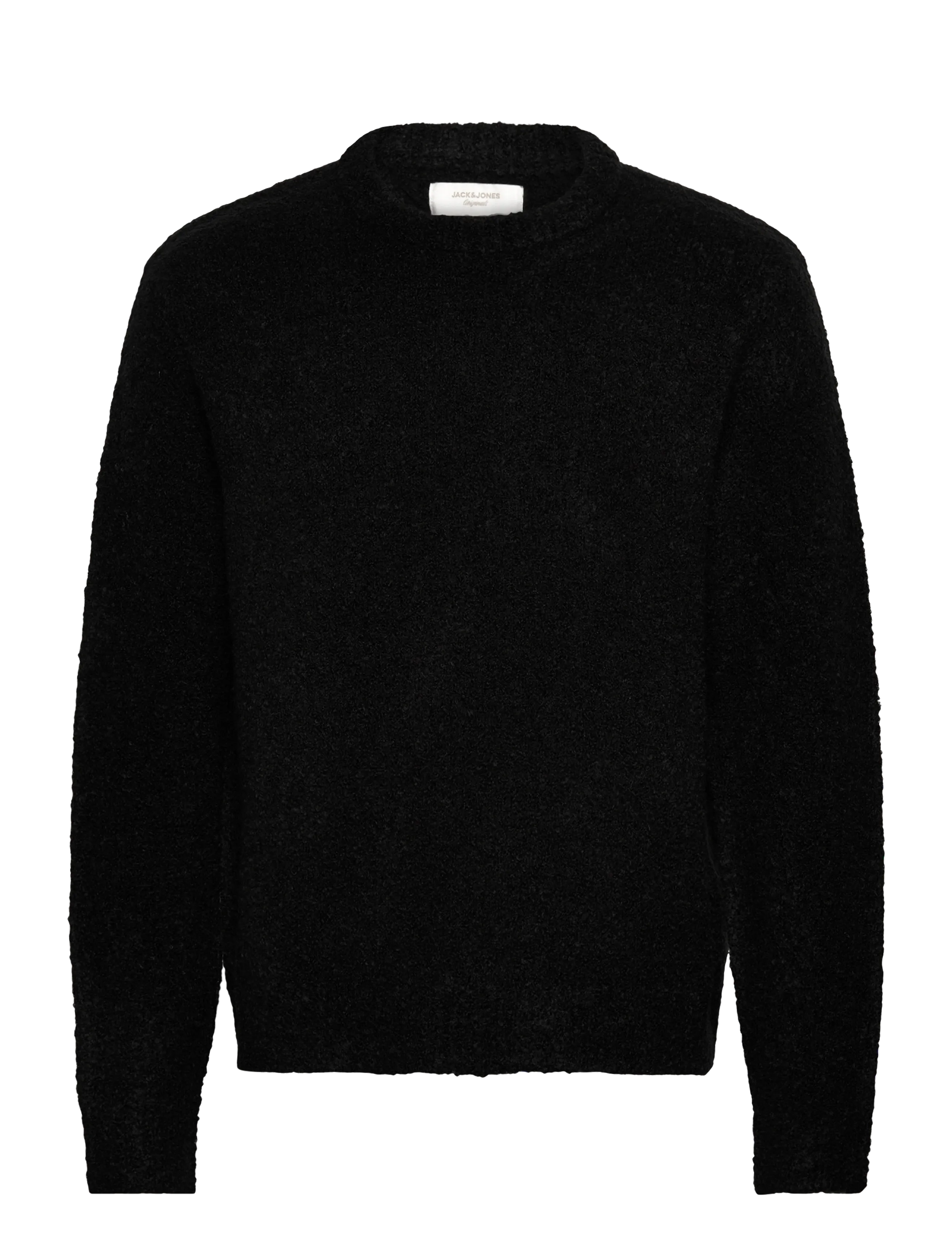 JACK & JONES Jormeadows Knit Boucle Crew Neck Schwarz - M - Herren