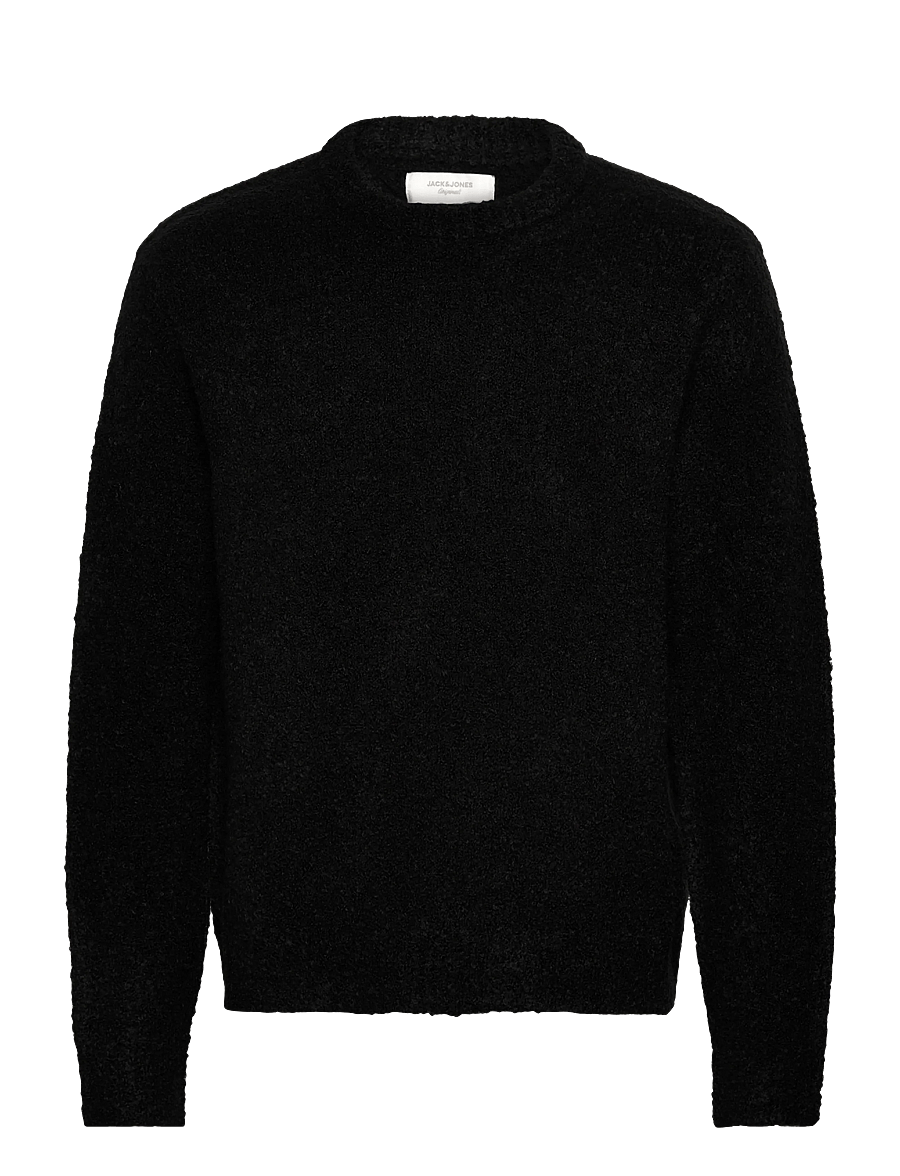 Jack & Jones - JORMEADOWS KNIT BOUCLE CREW NECK - kringlótt hálsmál - black - 0
