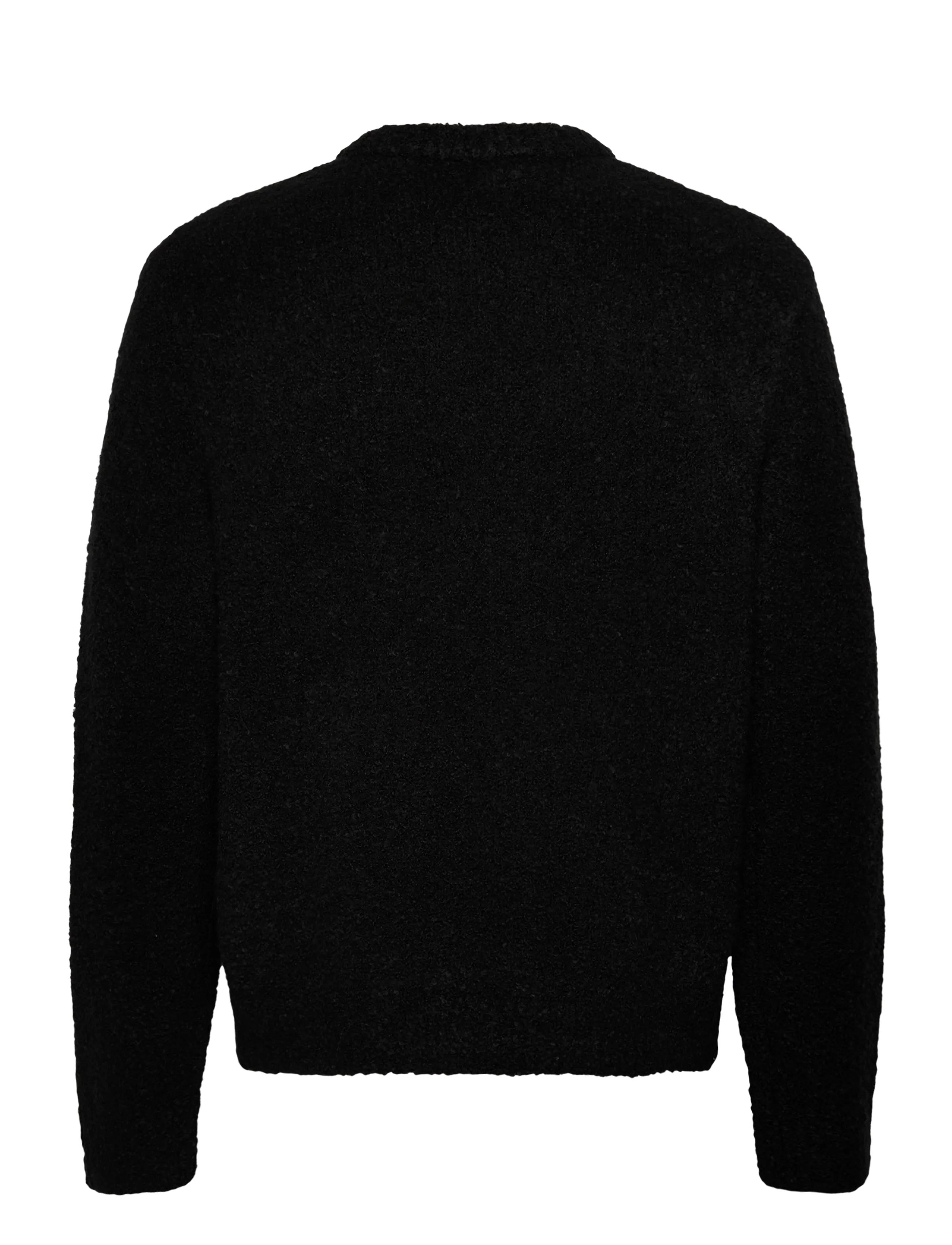 Jack & Jones - JORMEADOWS KNIT BOUCLE CREW NECK - kringlótt hálsmál - black - 1