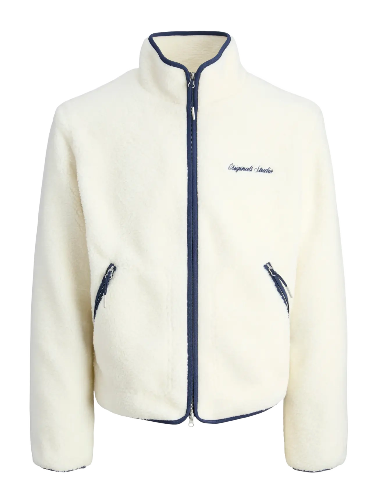 Jack & Jones JORNORREBRO TEDDY JACKET SN - Sweatshirts - OCEAN CAVERN / white