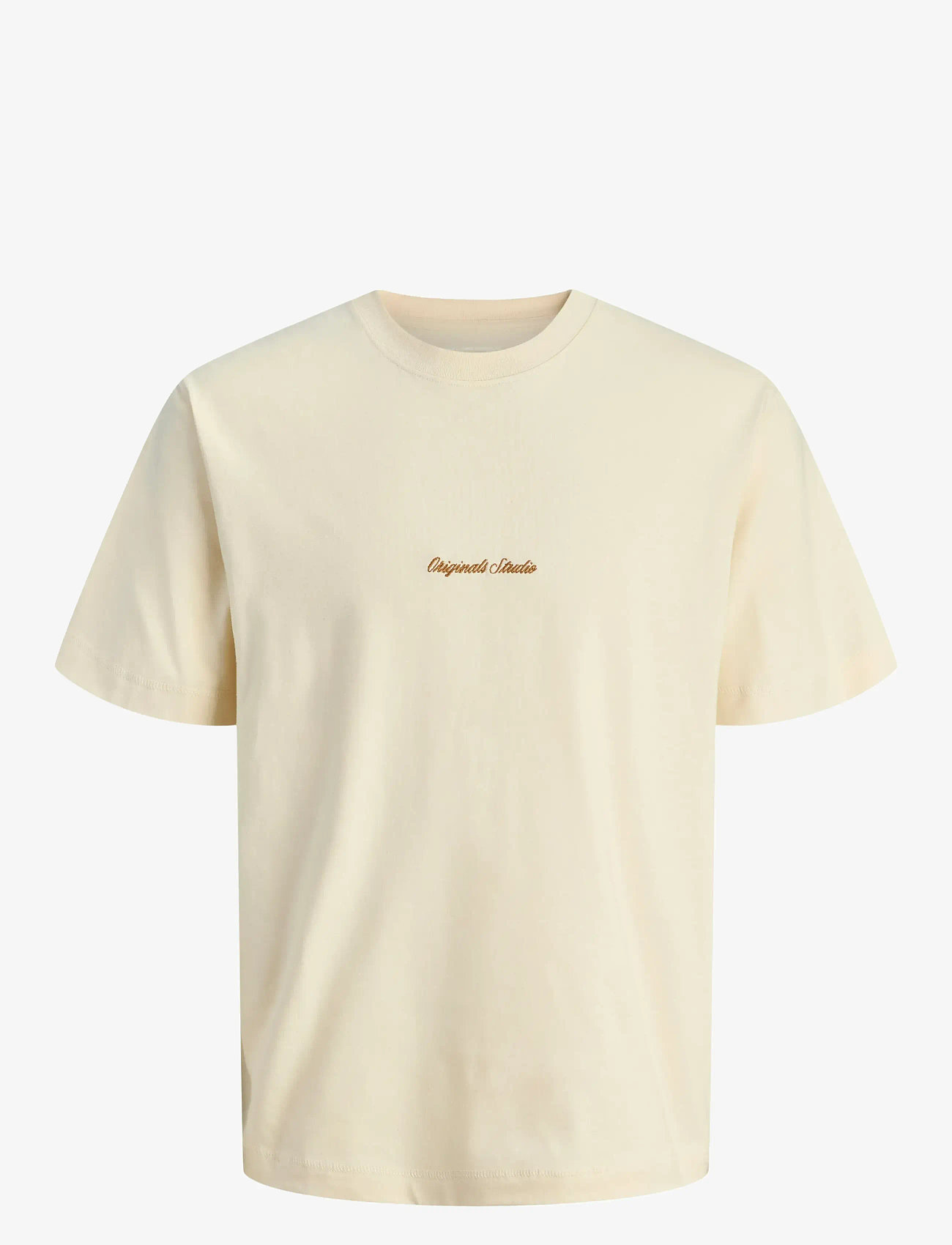 Jack & Jones - JORNORREBRO EMB TEE SS CREW NECK NOOS - kortærmede t-shirts - antique white - 1