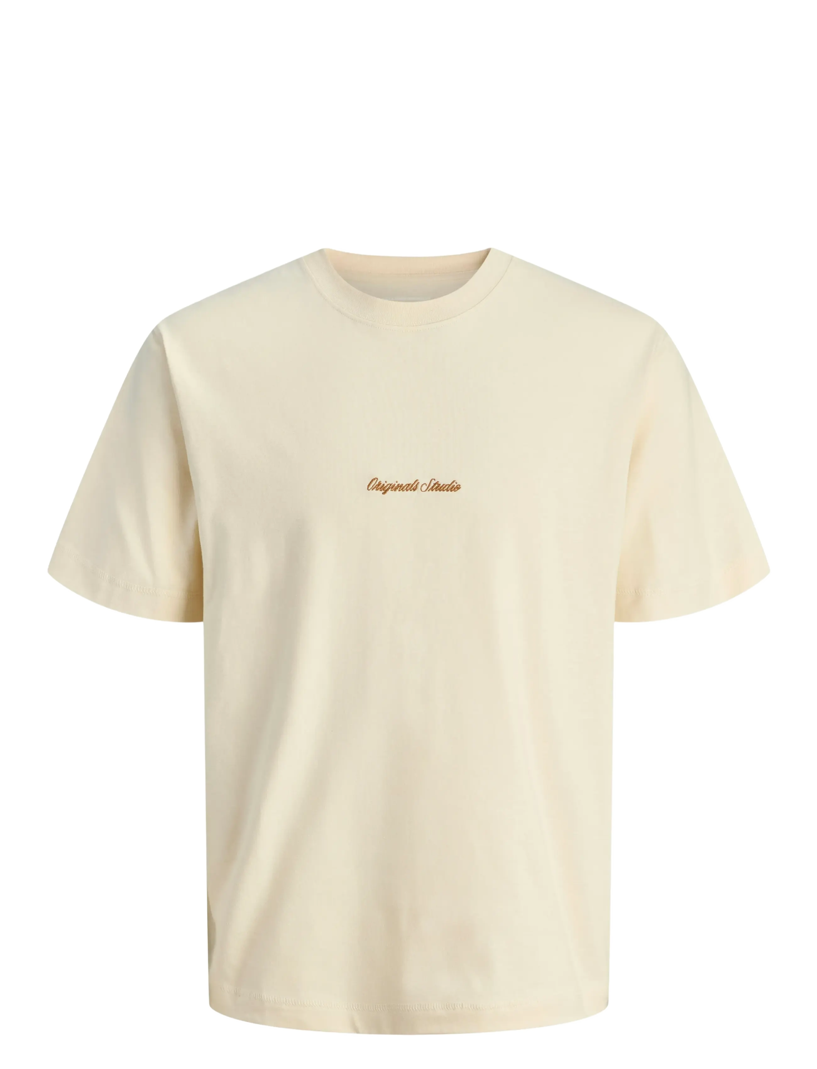 Jack & Jones JORNORREBRO EMB TEE SS CREW NECK NOOS - T-shirts - ANTIQUE WHITE / cream