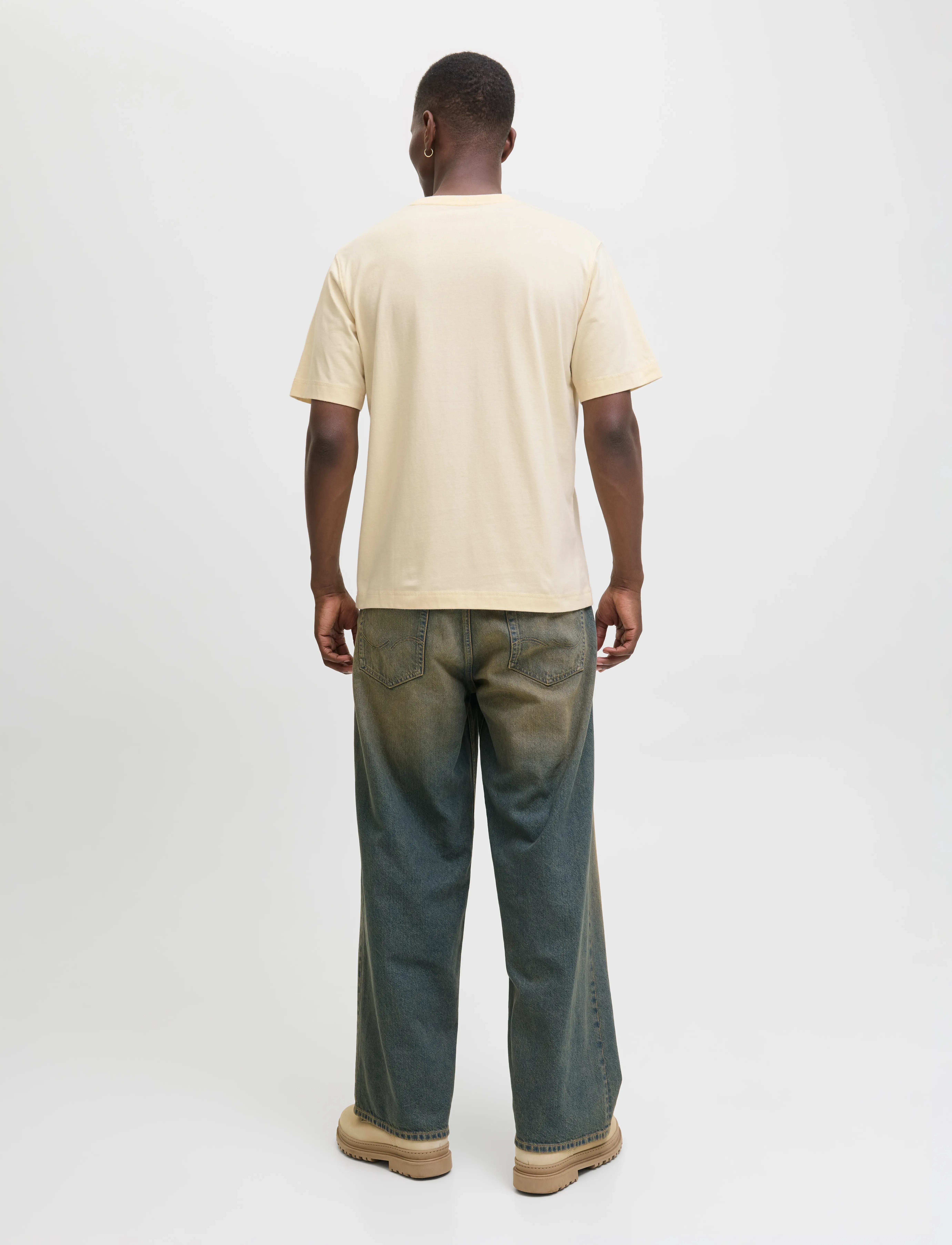 Jack & Jones - JORNORREBRO EMB TEE SS CREW NECK NOOS - kortærmede t-shirts - antique white - 2