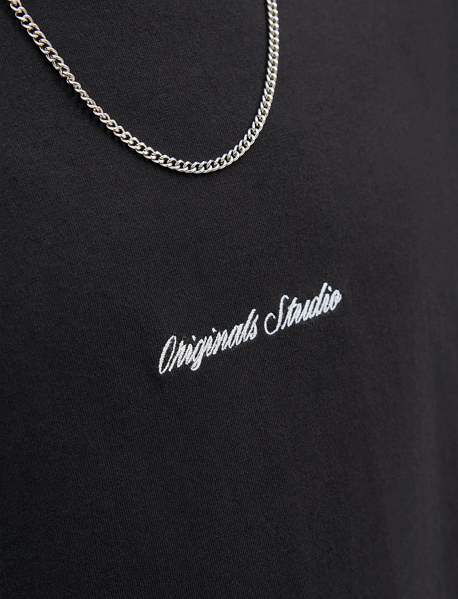 Jack & Jones - JORNORREBRO EMB TEE SS CREW NECK NOOS - kurzärmelige t-shirts - black - 3