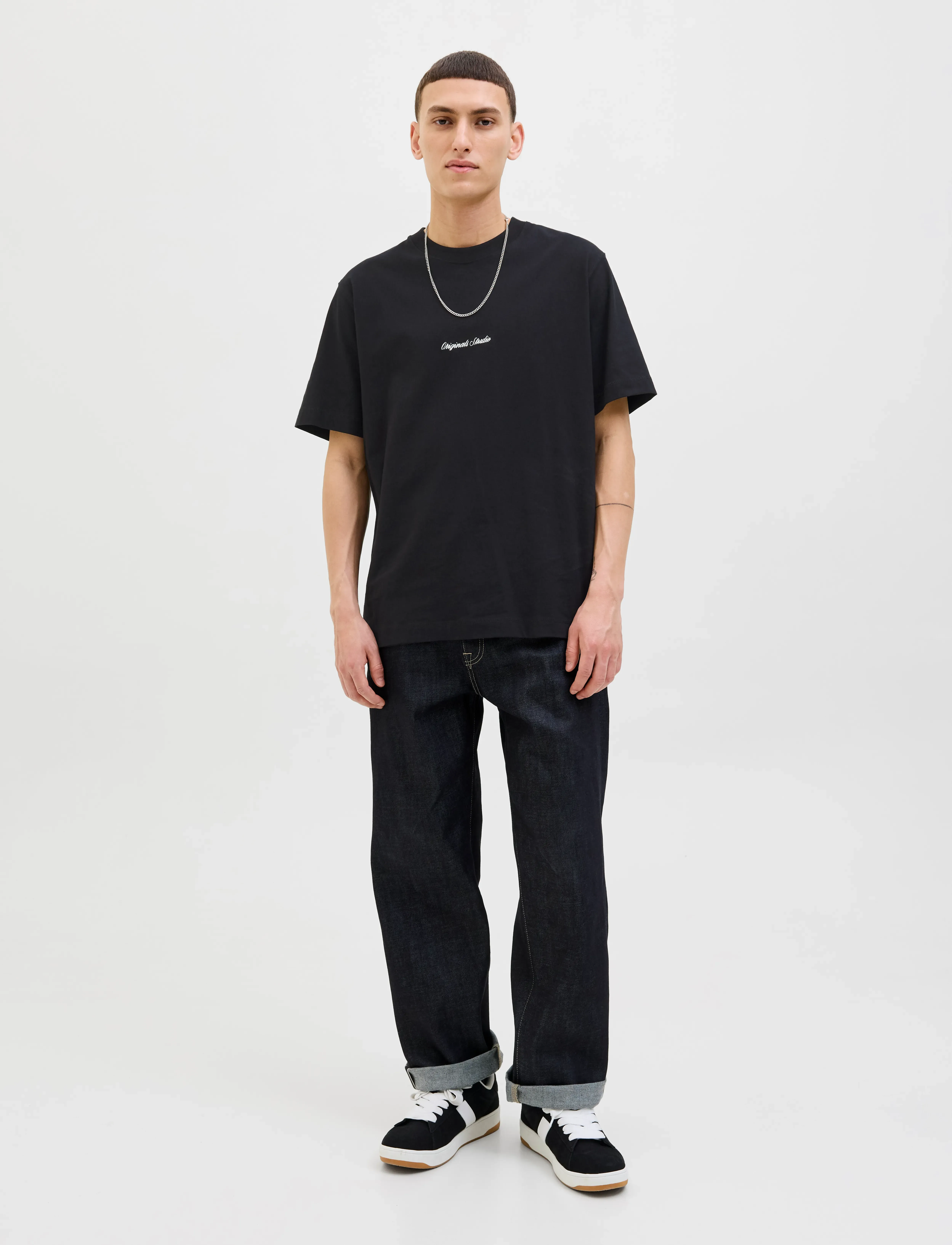 Jack & Jones - JORNORREBRO EMB TEE SS CREW NECK NOOS - kortærmede t-shirts - black - 4