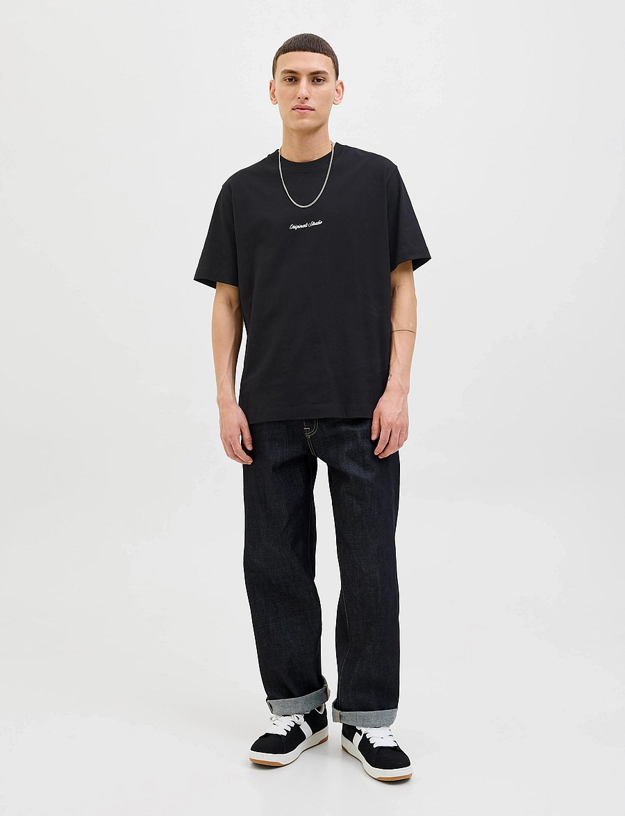 Jack & Jones - JORNORREBRO EMB TEE SS CREW NECK NOOS - kurzärmelige t-shirts - black - 4