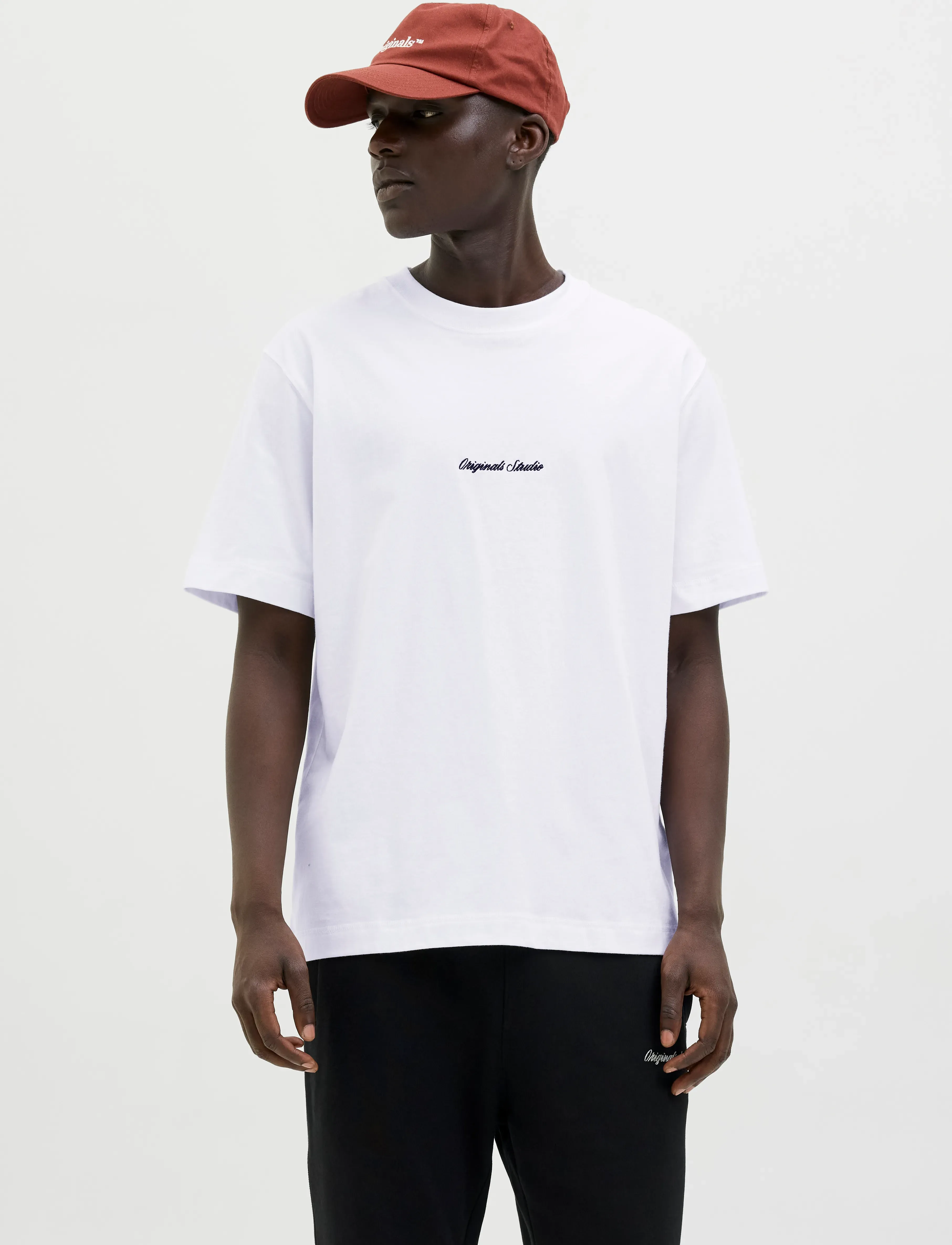 Jack & Jones - JORNORREBRO EMB TEE SS CREW NECK NOOS - stutterma bolir - bright white - 0